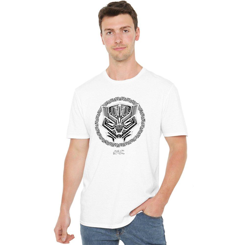 Black Panther Men's Symbol Cotton T-Shirt White - L
