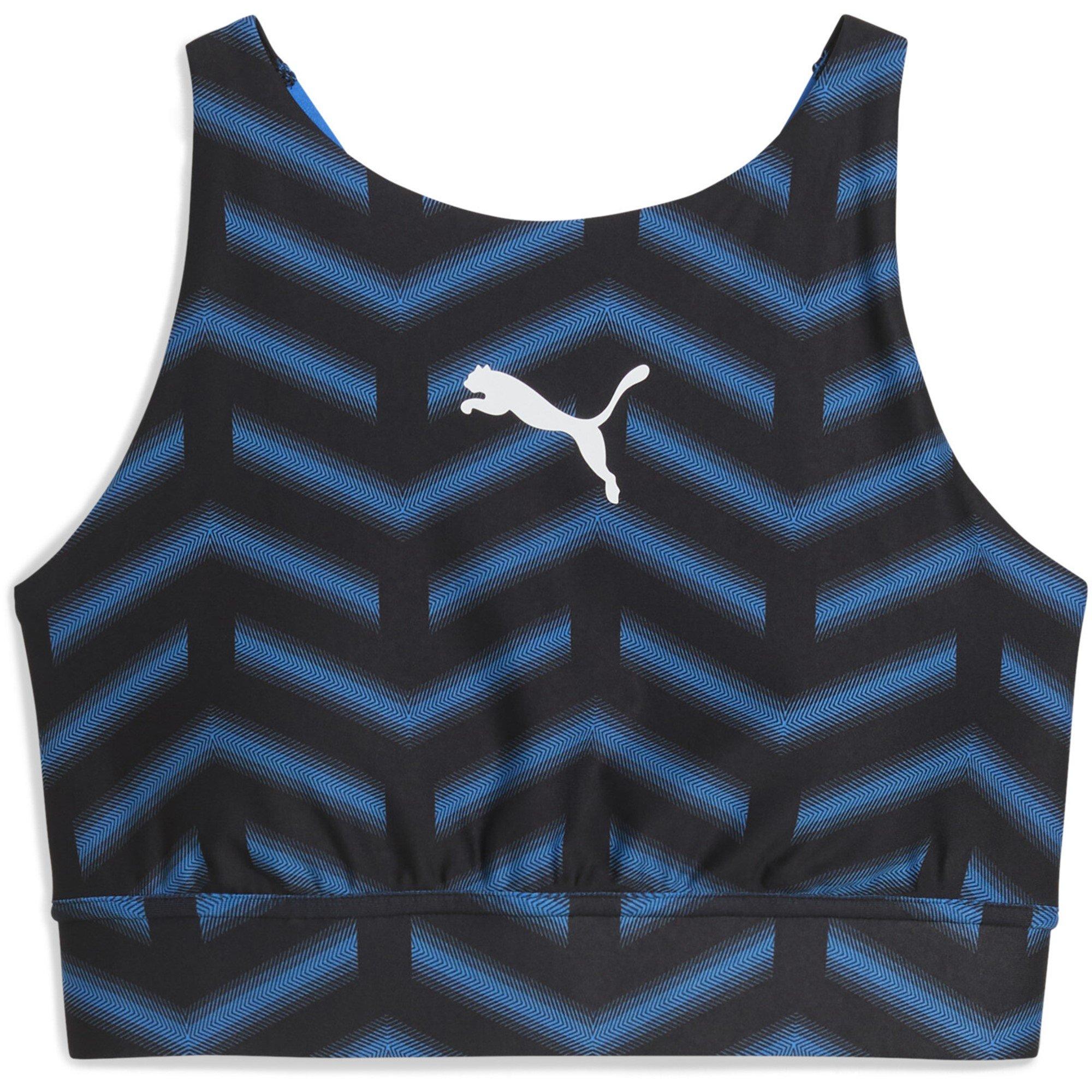 Puma Women's Blaze Training Bra - Black/Blue - 16 (XL)