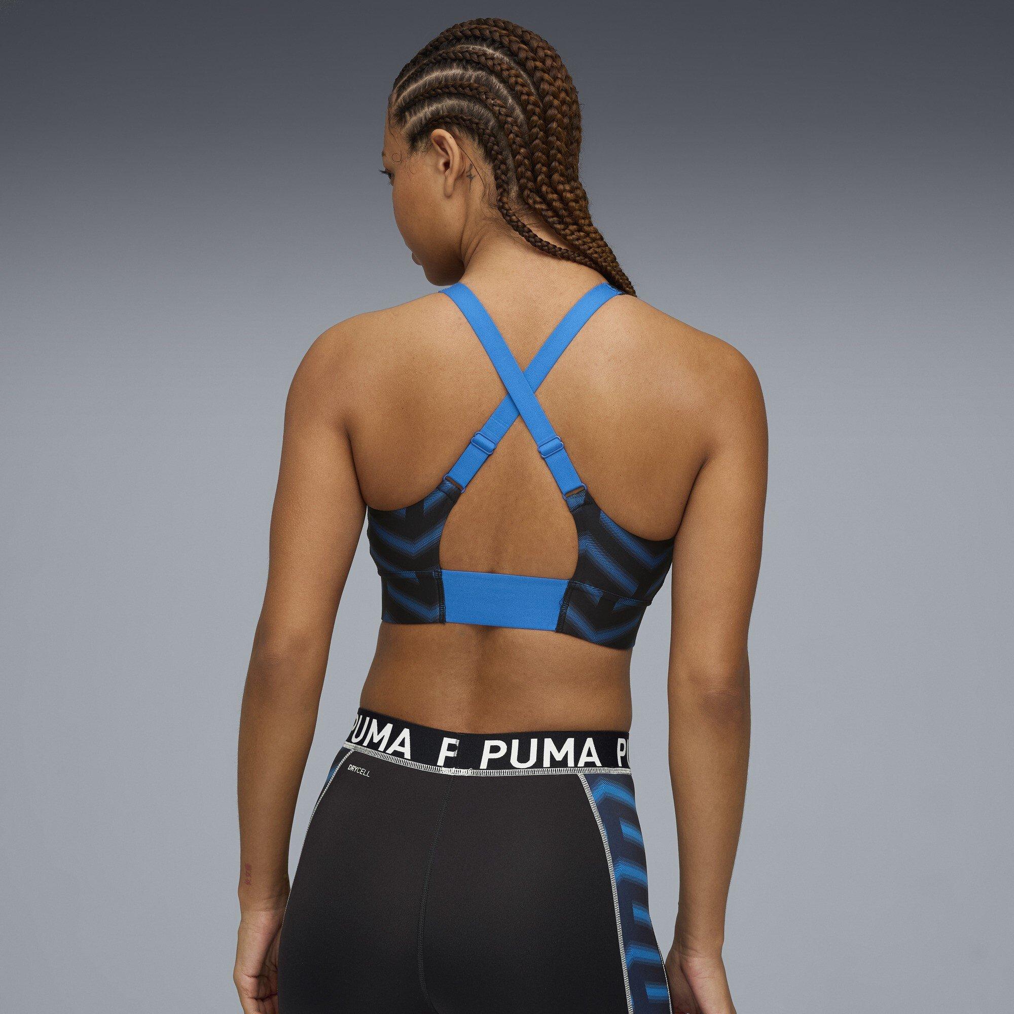 Black/Blue - Puma - Blaze Training Bra Womens - 4