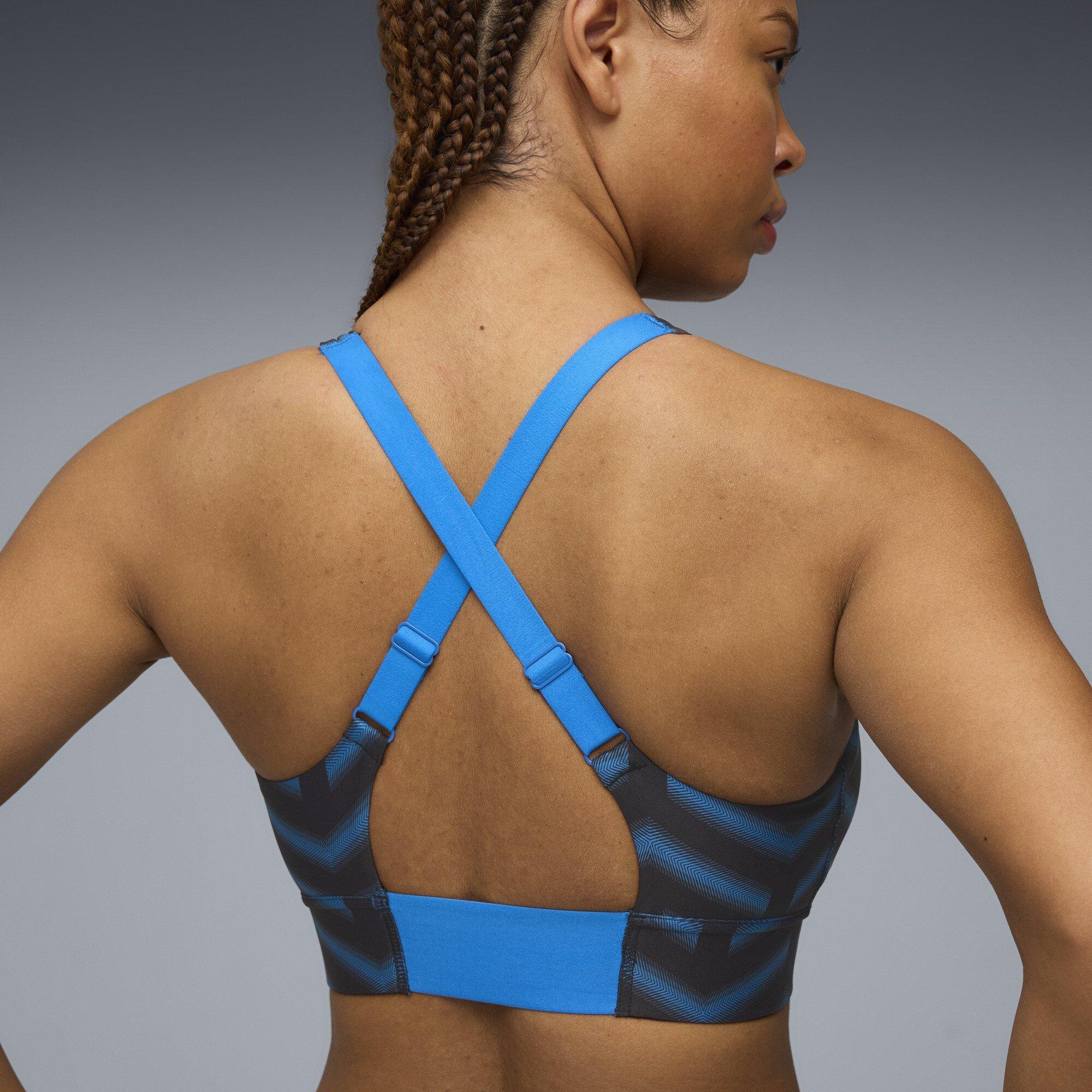 Black/Blue - Puma - Blaze Training Bra Womens - 5