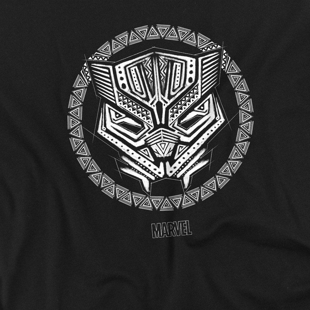 Black - Black Panther - Black Panther Symbol Cotton Mens T-Shirt Black - 2