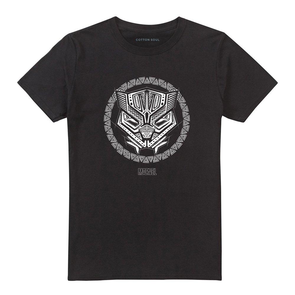 Black - Black Panther - Black Panther Symbol Cotton Mens T-Shirt Black - 4