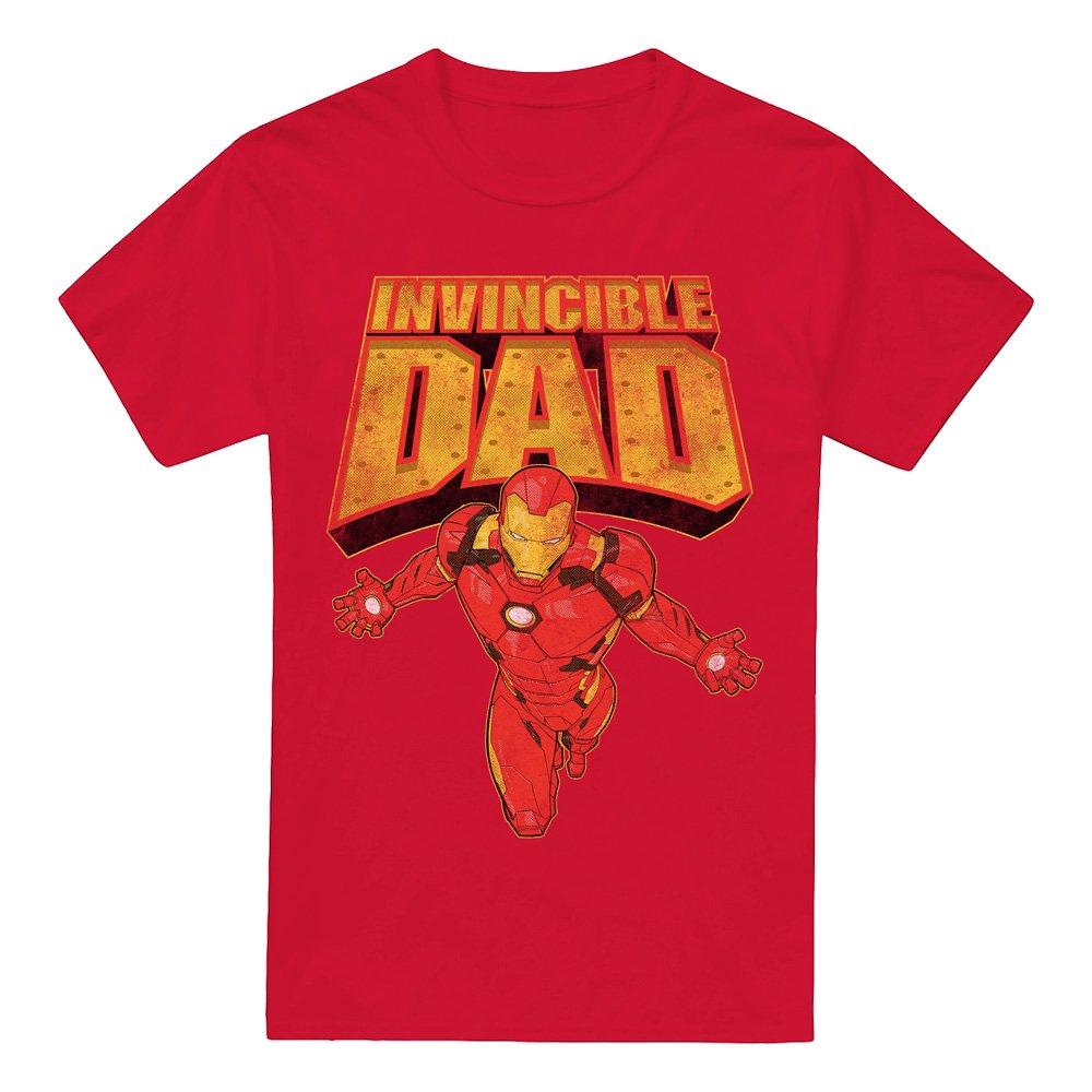 Red - Iron Man - Iron Man FatherS Day Invicible Dad Flight Mens T- - 4