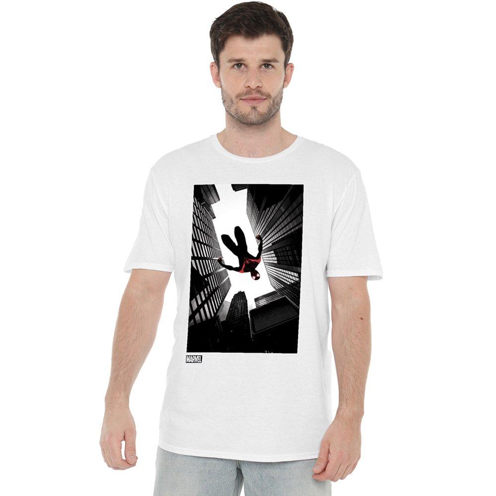 White - Spiderman - Spiderman Miles Morales Sky Mens T-Shirt White - 1