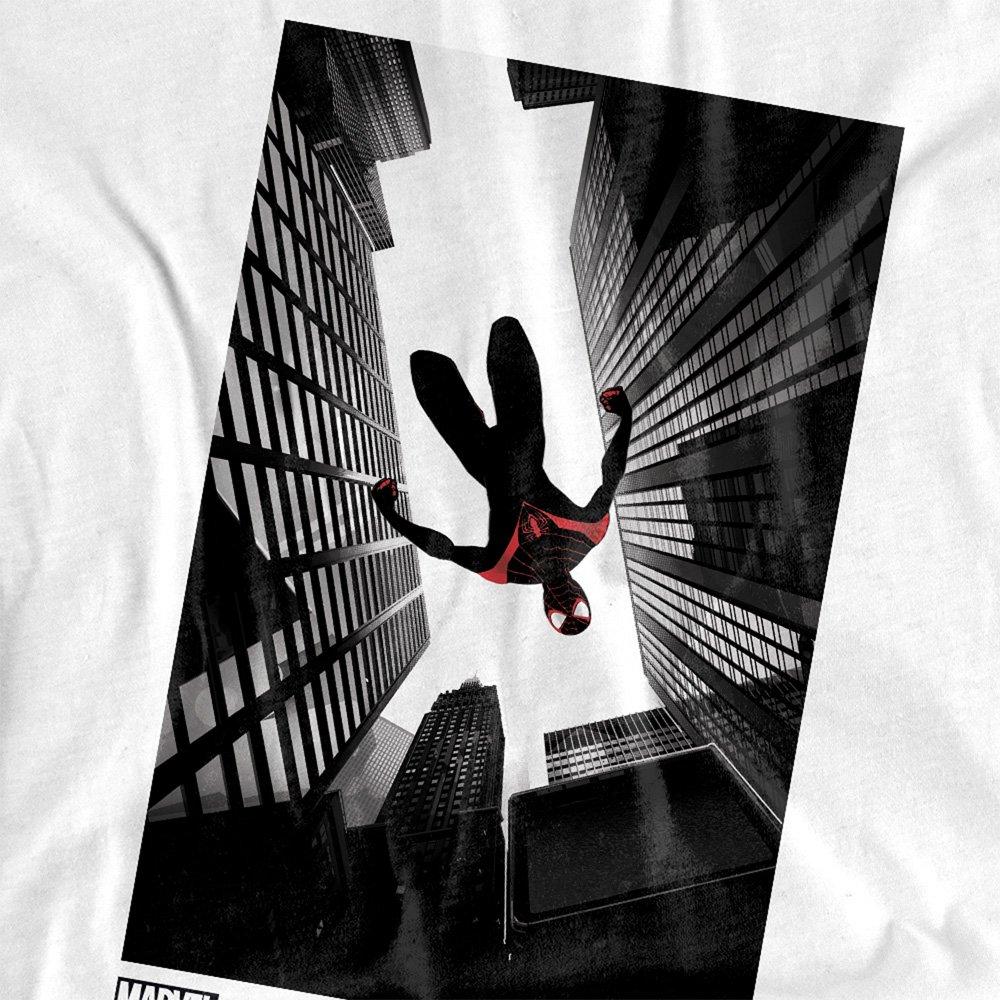 White - Spiderman - Spiderman Miles Morales Sky Mens T-Shirt White - 2