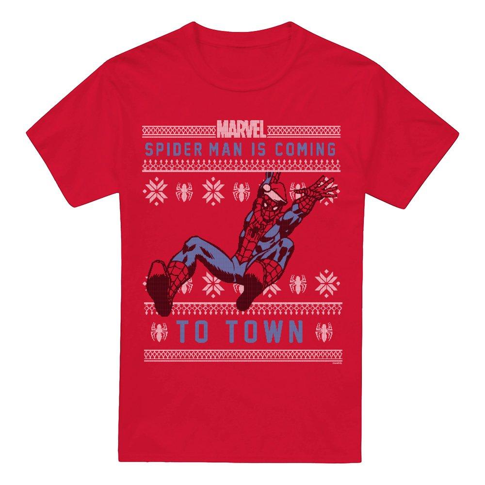 Red - Spiderman - Spider Man Christmas Jumper Mens T-Shirt Red - 4