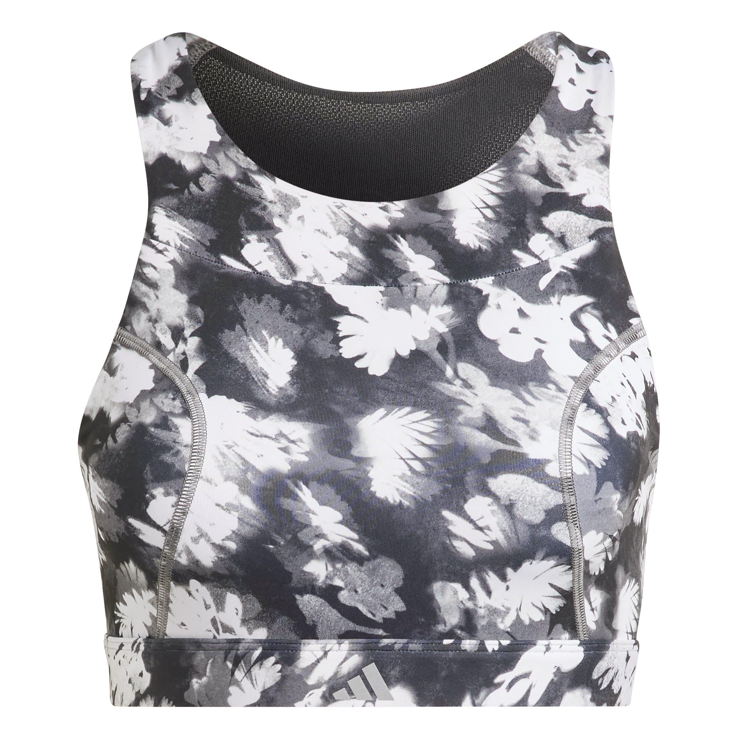 Black - adidas - Women's Run All Over Print Medium Impact Sports Bra