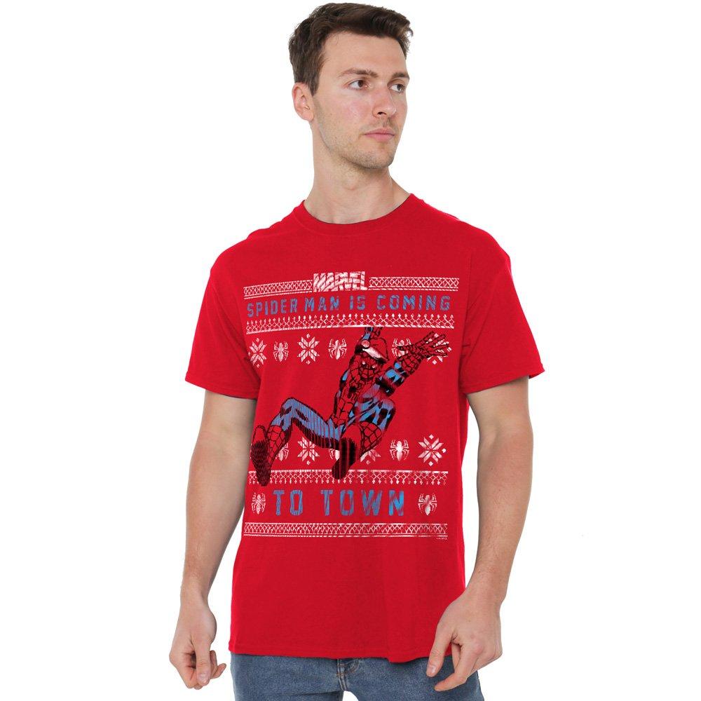 Red - Spiderman - Spider Man Christmas Jumper Mens T-Shirt Red - 1