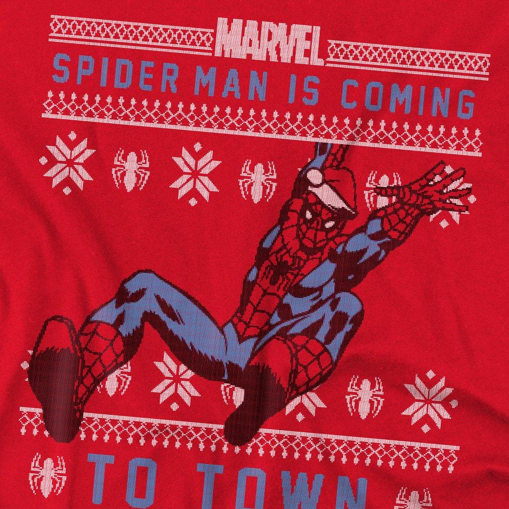 Red - Spiderman - Spider Man Christmas Jumper Mens T-Shirt Red - 2