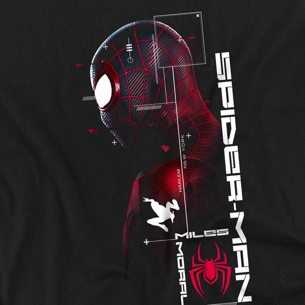 Black - Spiderman - Spiderman Miles Morales Mens T-Shirt Black - 2