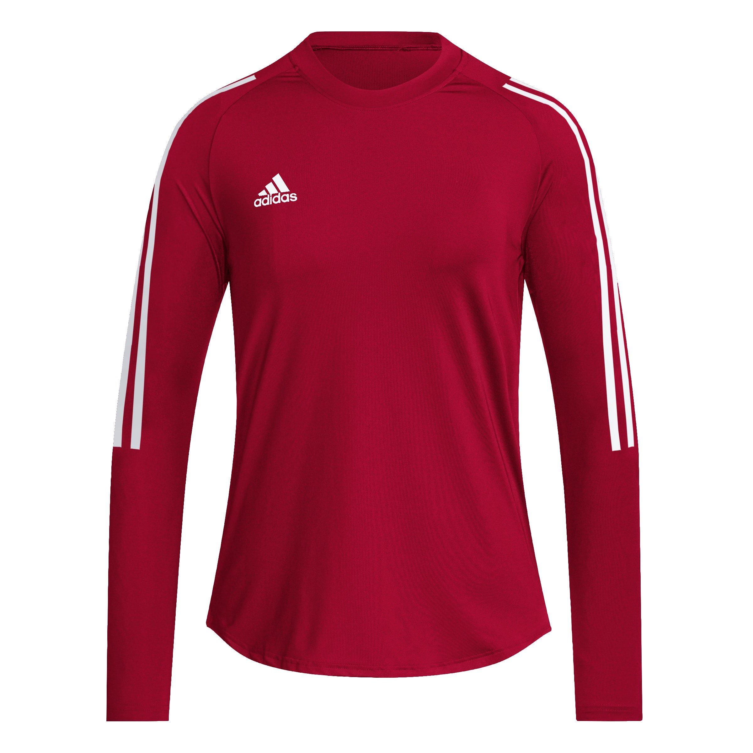 Red - adidas - Hilo Long-Sleeve Performance Gym Top - 3