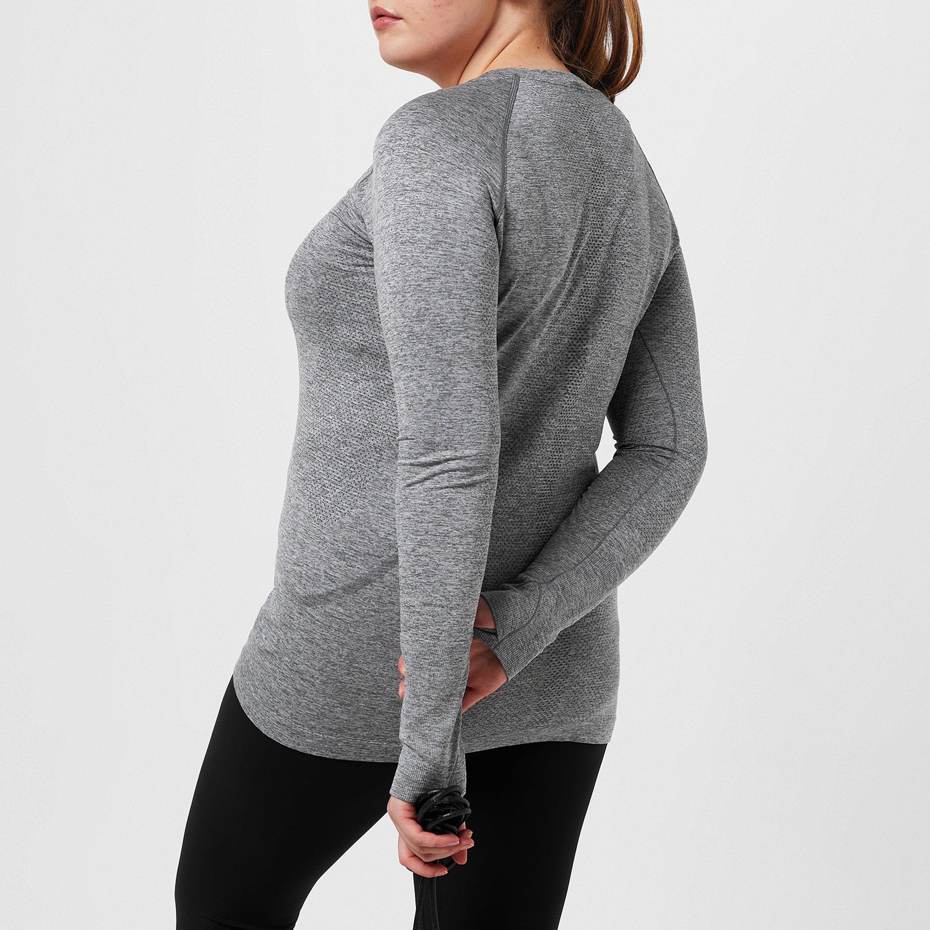 Slate/White - Lululemon - Women's Swiftly Tech Long-Sleeve Performance Gym Top - 2