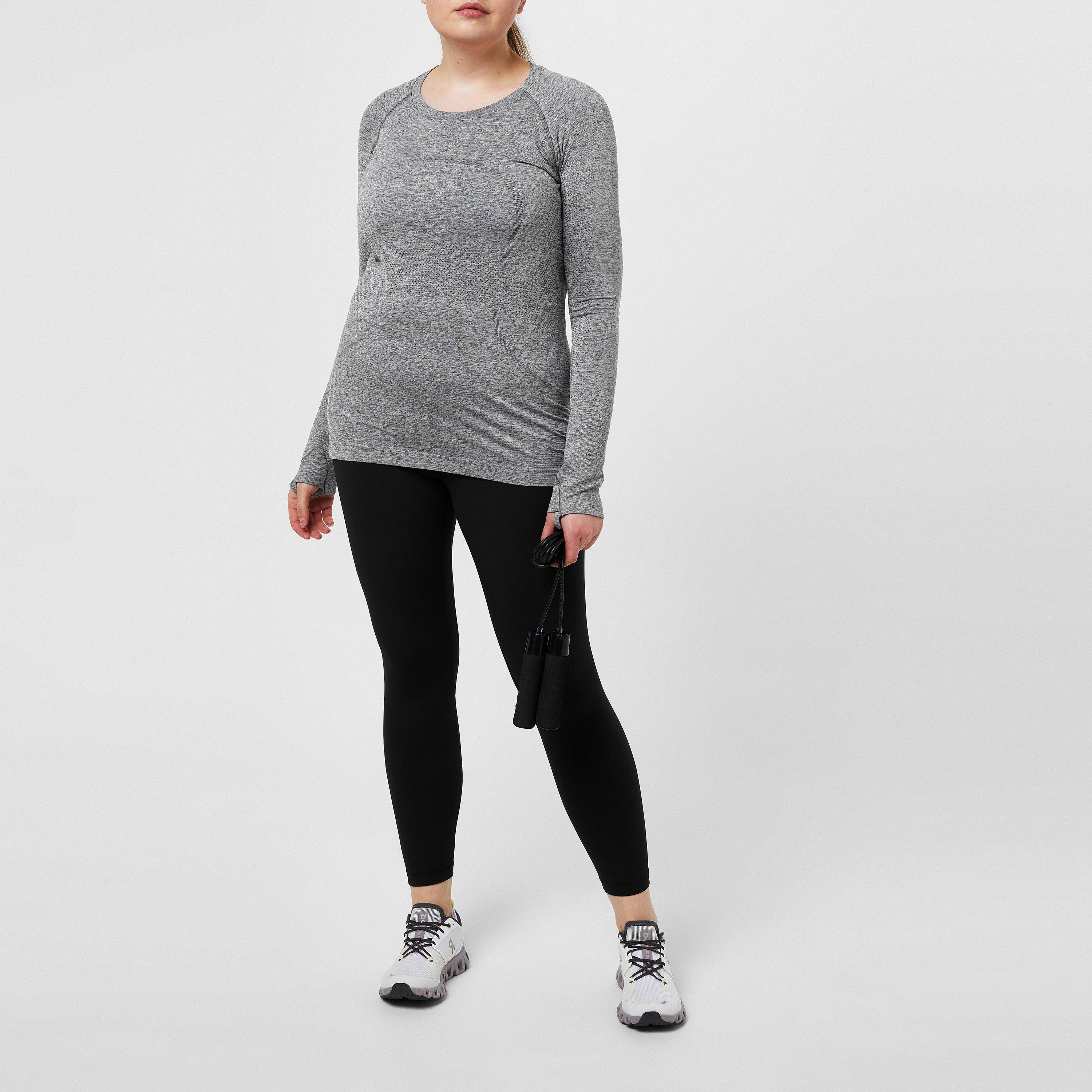 Slate/White - Lululemon - Women's Swiftly Tech Long-Sleeve Performance Gym Top - 4