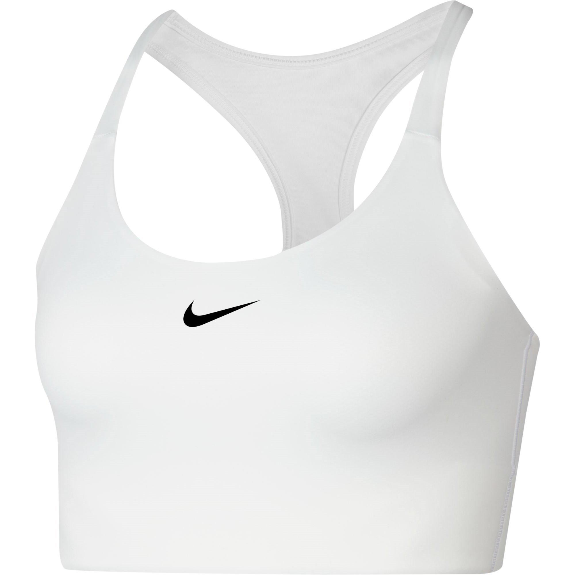 Weiß - Nike - Swoosh Women's Medium-Support 1-Piece Pad Sports Bra - 1