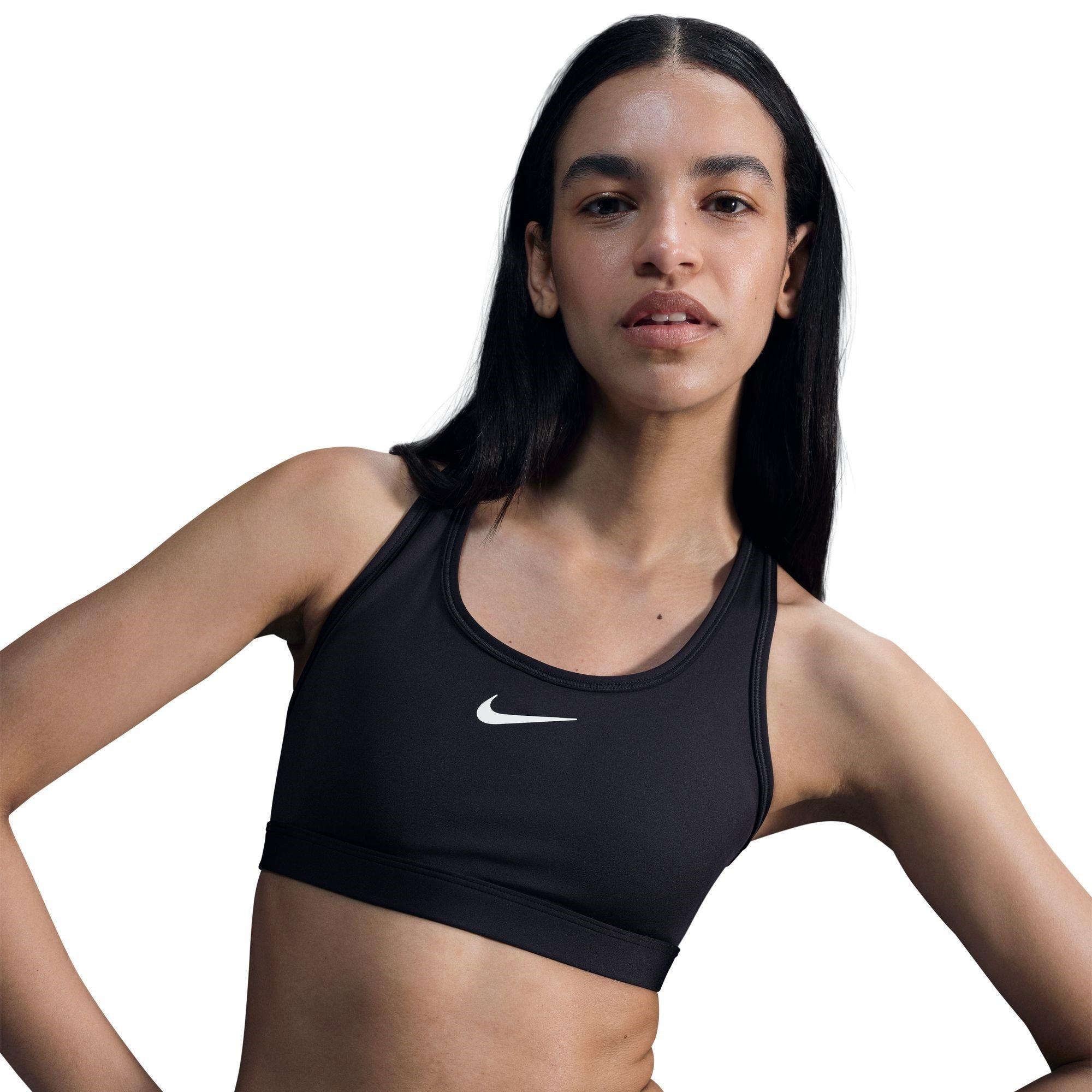 Black - Nike - Swoosh Women's Medium-Support 1-Piece Pad Sports Bra - 2