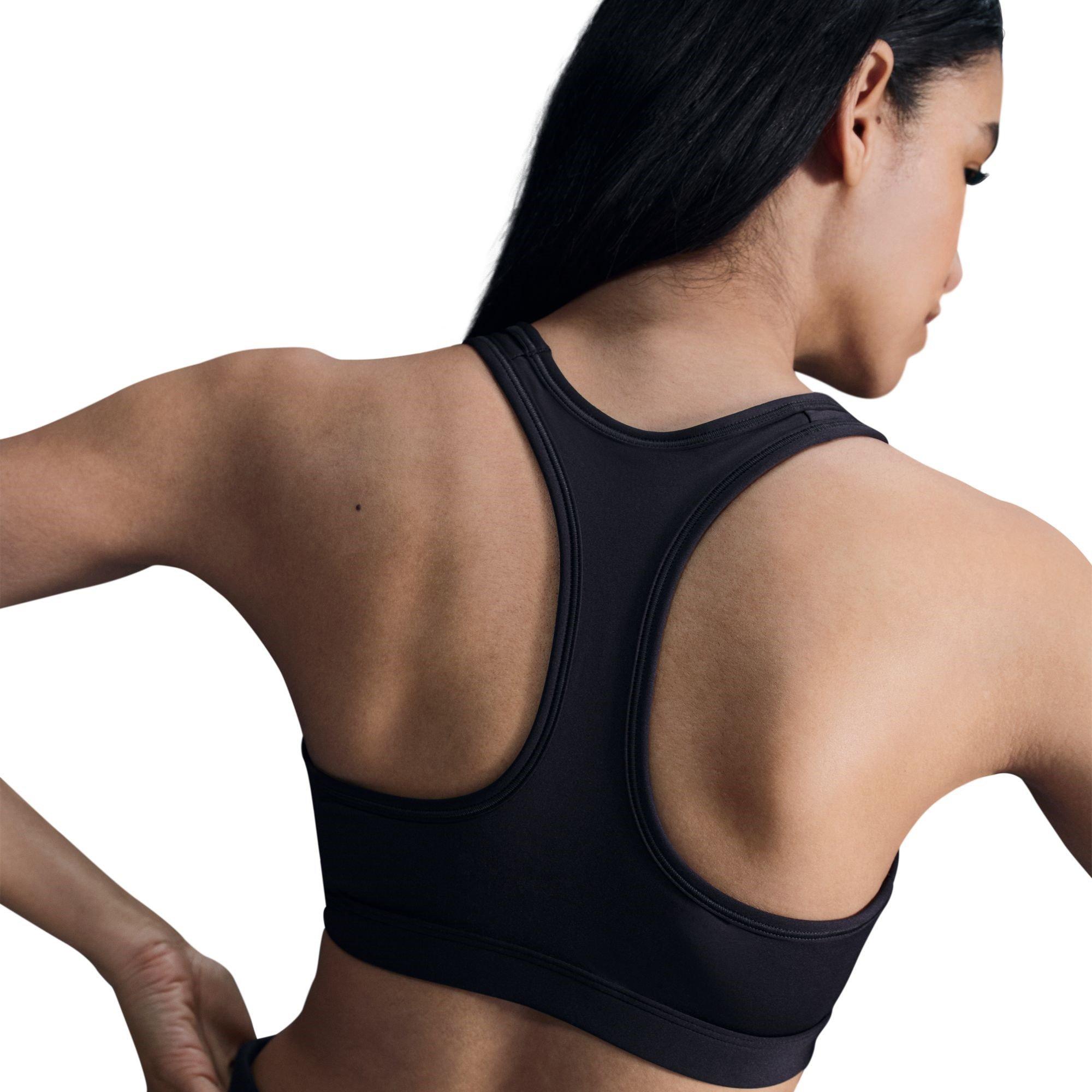 Black - Nike - Swoosh Women's Medium-Support 1-Piece Pad Sports Bra - 3