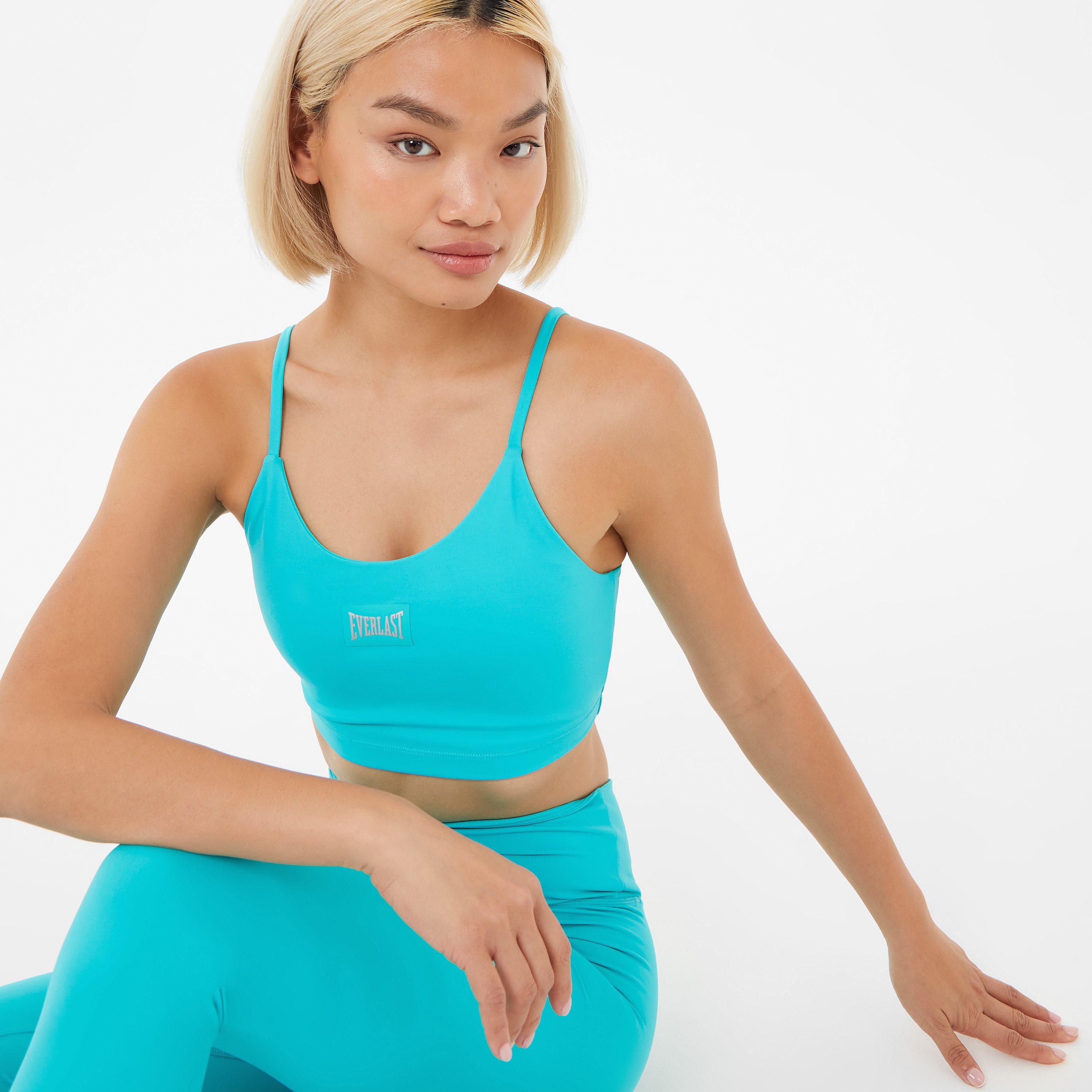 Bright Teal - Everlast - Strappy Medium Impact Sports Bra - 3