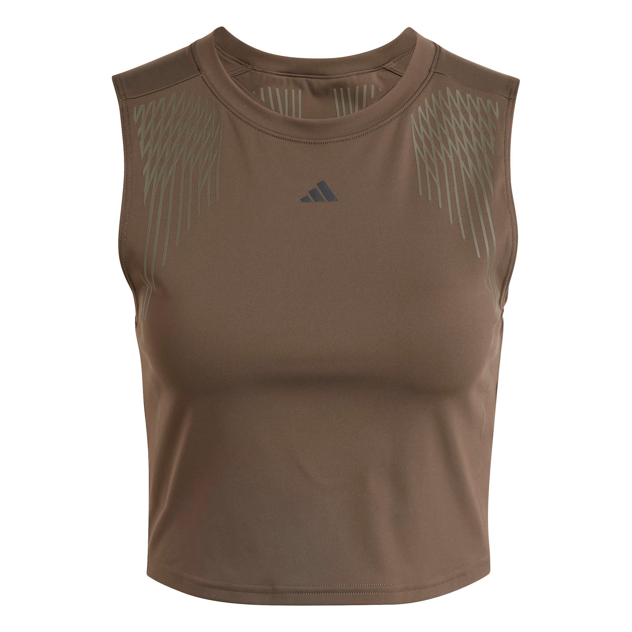 Adidas Women's Pro Series Tank Performance Gym Vest - Shadow Olive - 10 (S)