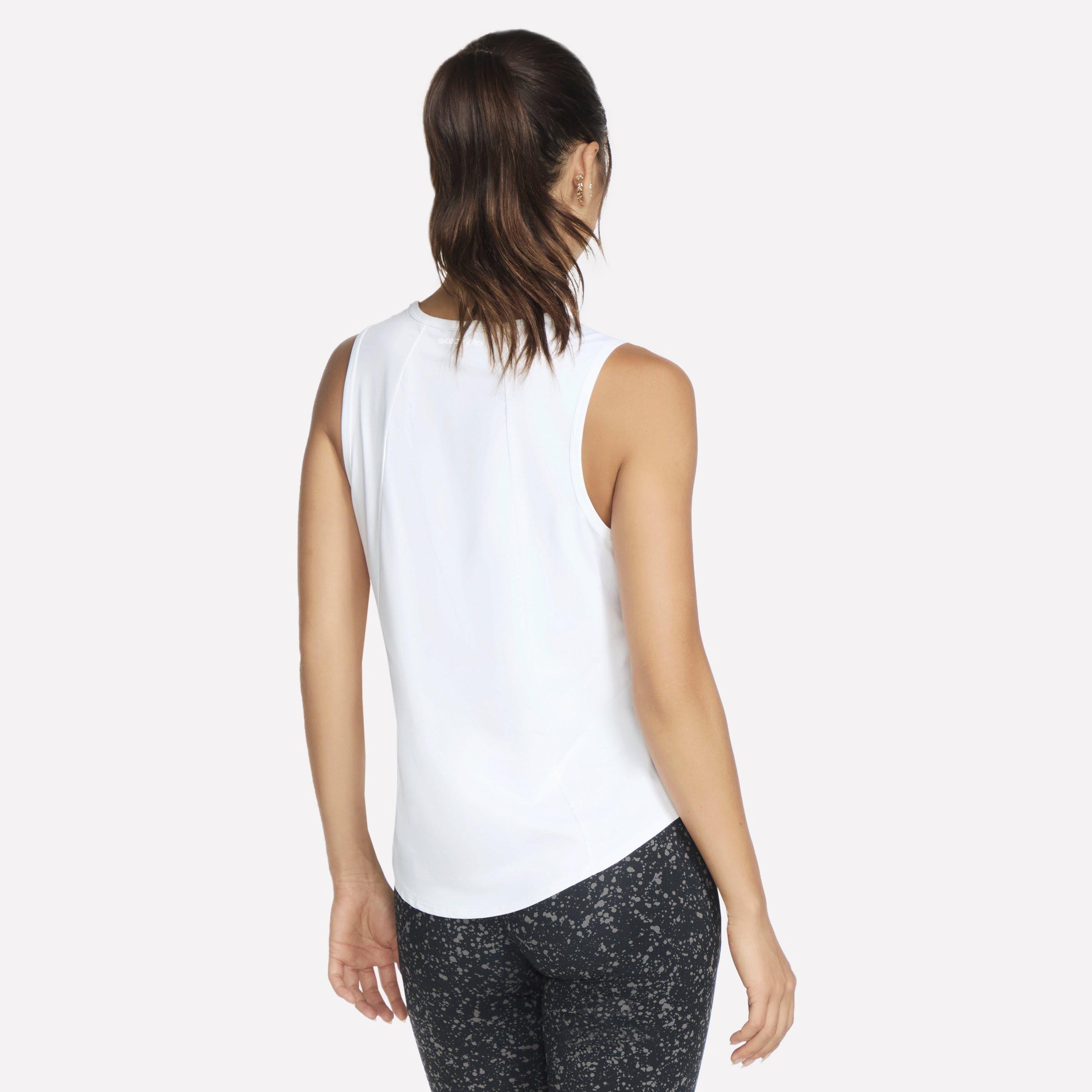 Blanc - Skechers - Skechers Stride Performance Tank Gym Vest Womens - 2