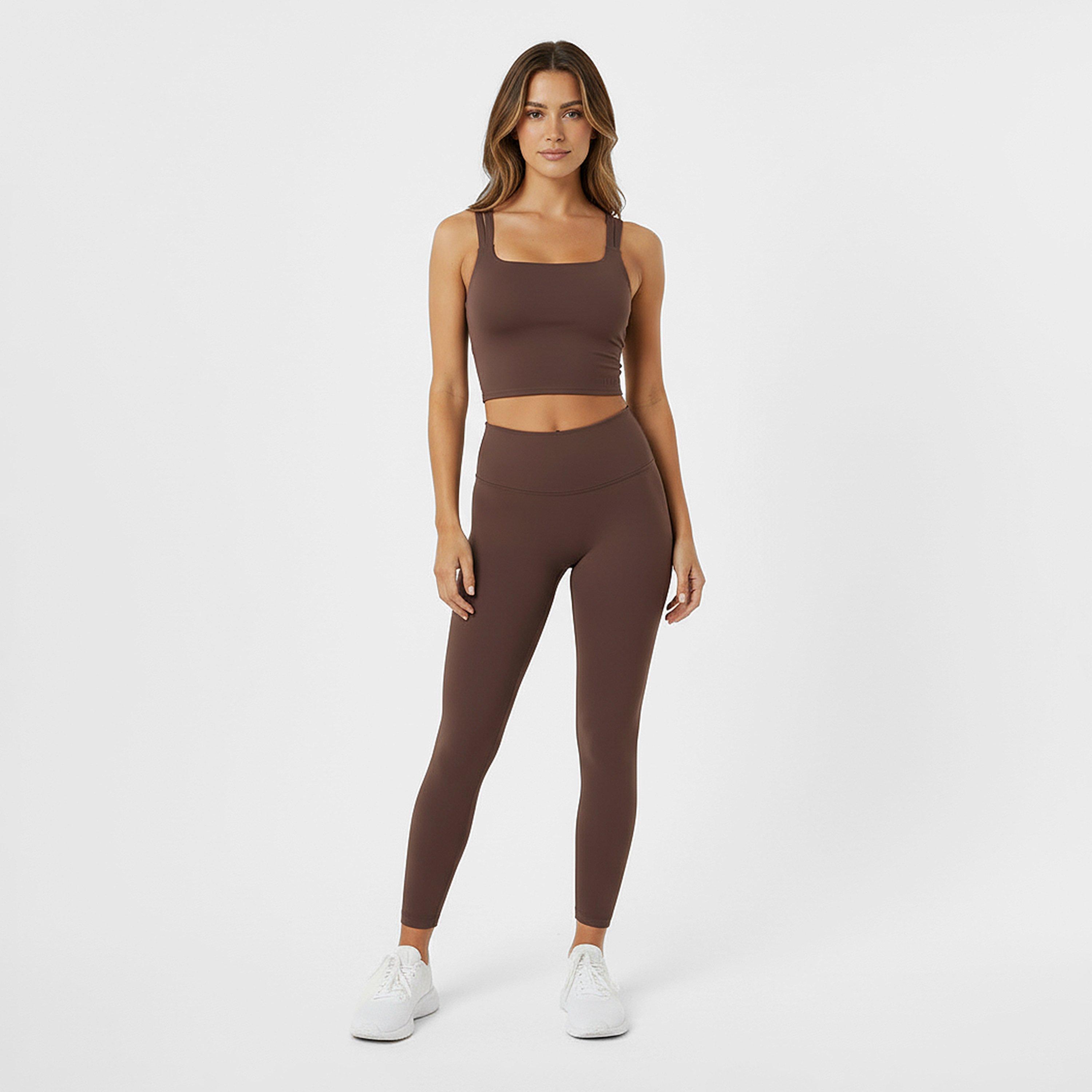 Espresso - USA Pro - Womens Strappy Performance Gym Vest - 5