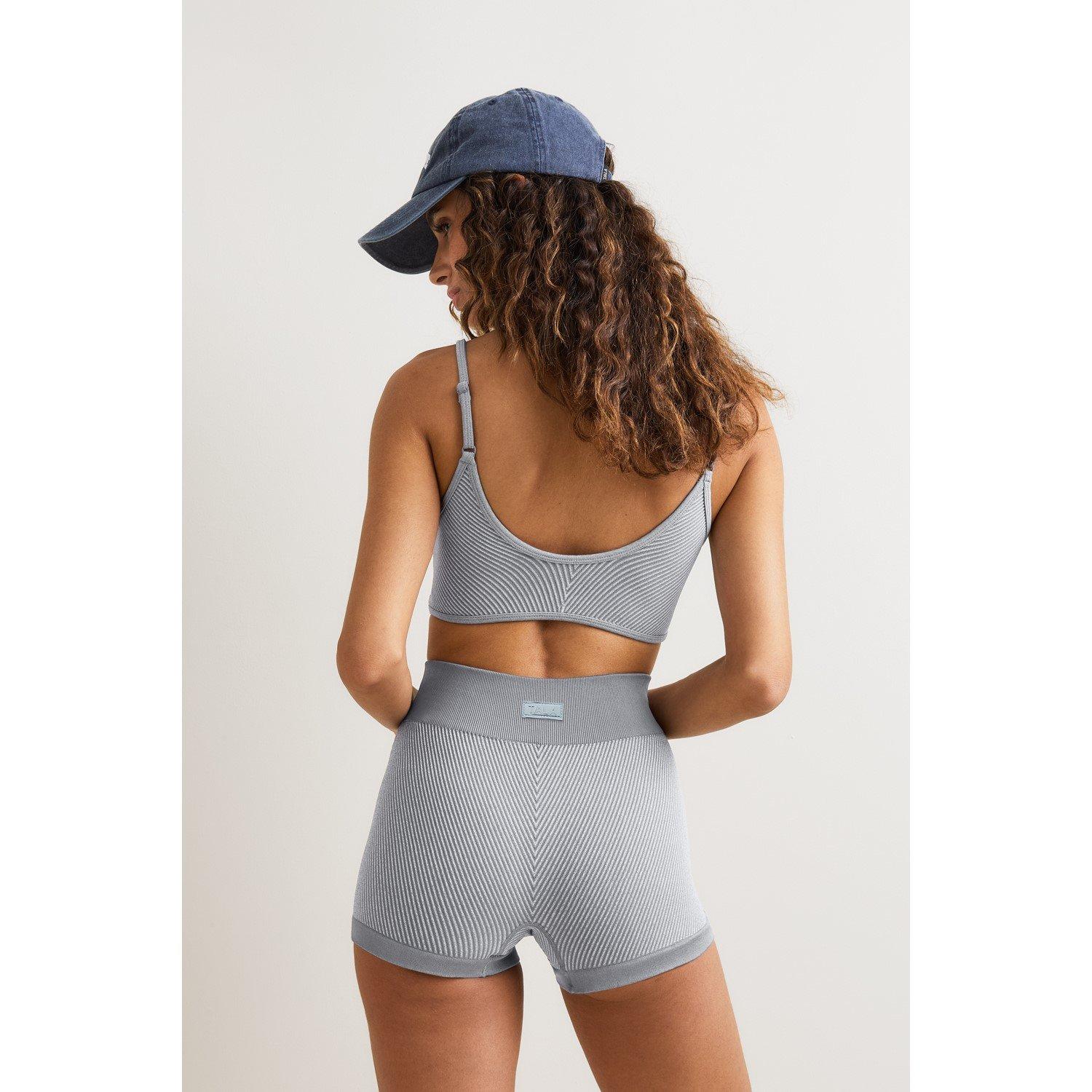 Grey Marl - TALA - TALA SCULPT SEAMLESS CONTRAST RIB SHORT - 3