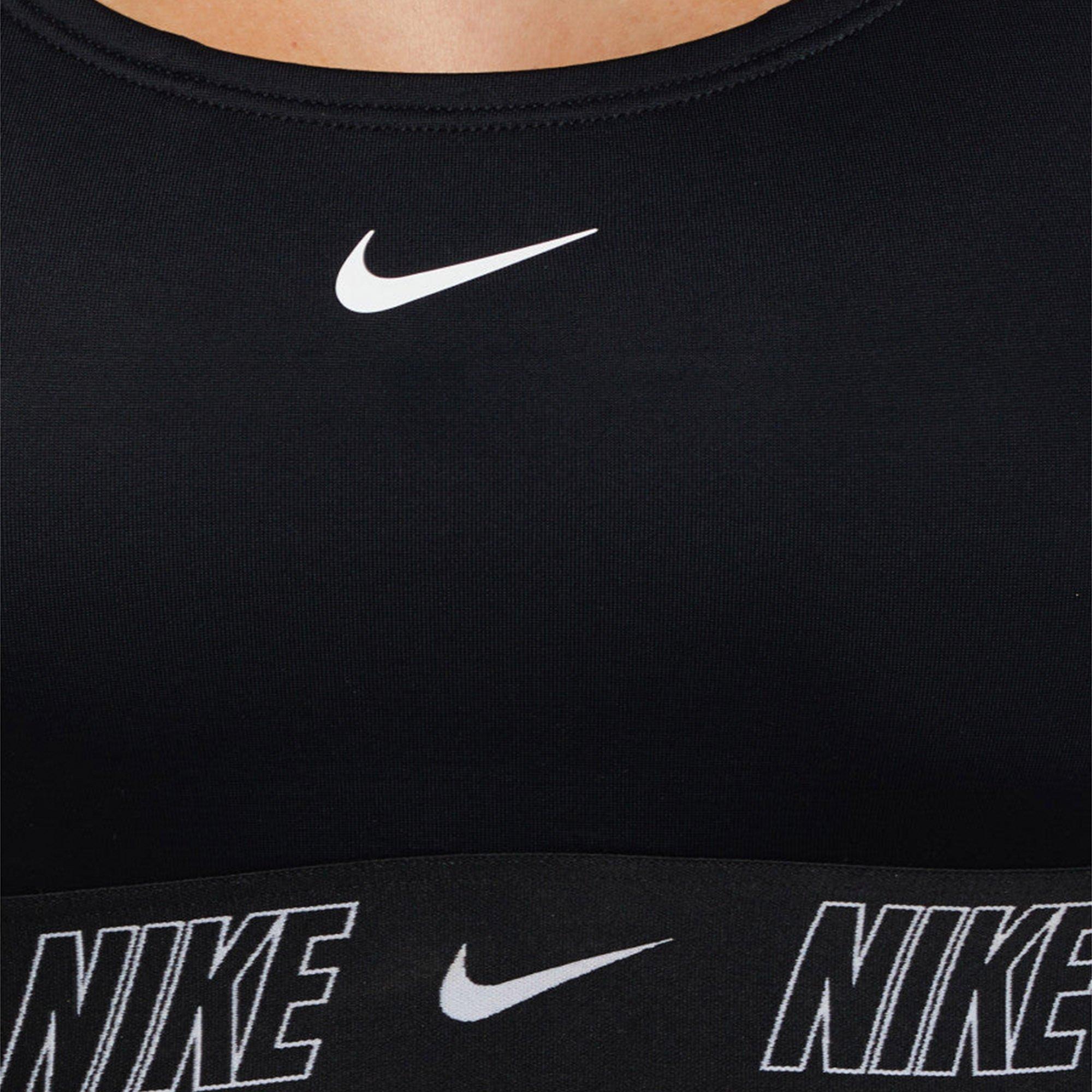 Black - Nike - Fusion Logo Tape Womens Racerback Bikini Top - 3