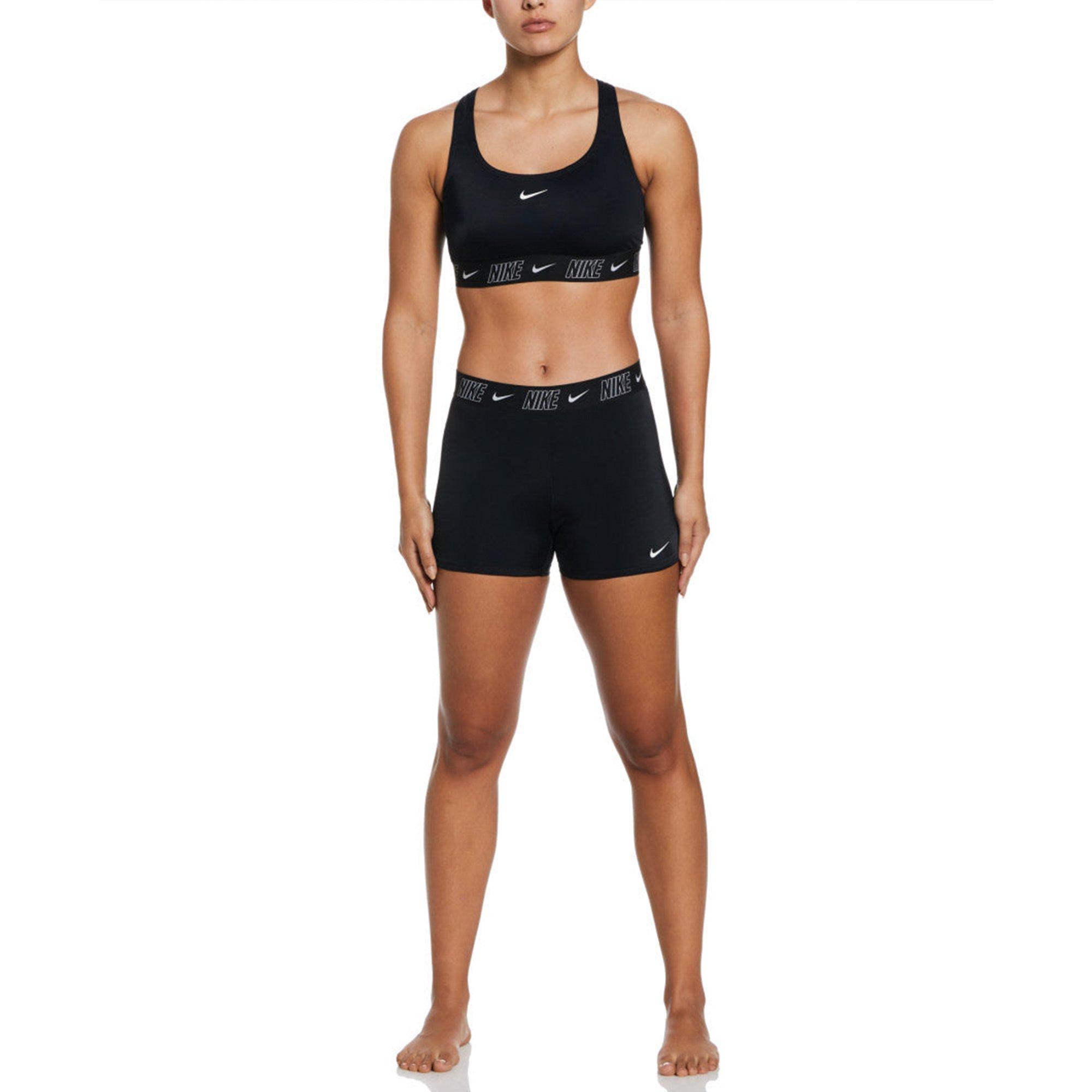 Black - Nike - Fusion Logo Tape Womens Racerback Bikini Top - 4