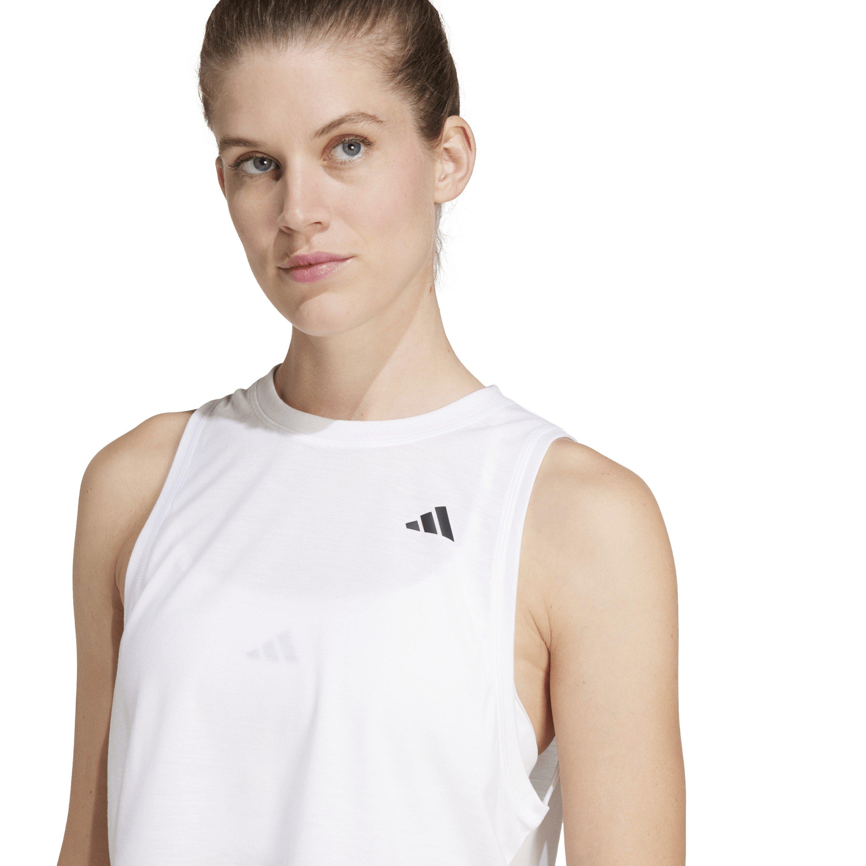 White - adidas - Women's Performance Gym Vest - 5