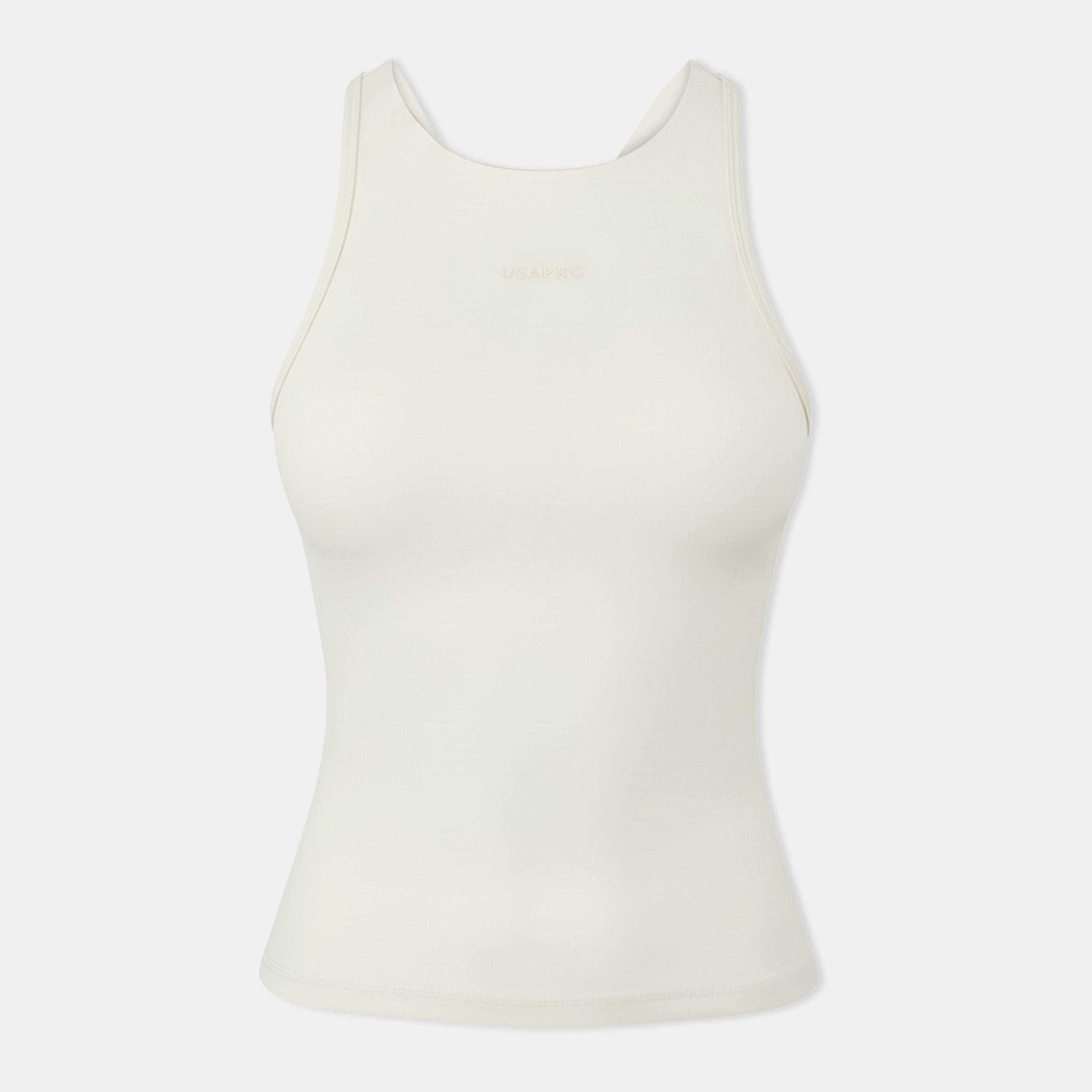 Usa Pro Women's Training Xback Tank - Cream - 14 (42)
