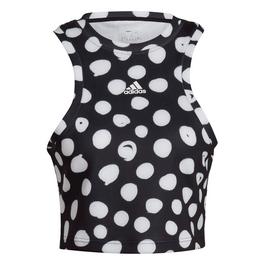 adidas Farm Print Aeroready Sport Tank Top Womens Gym Vest