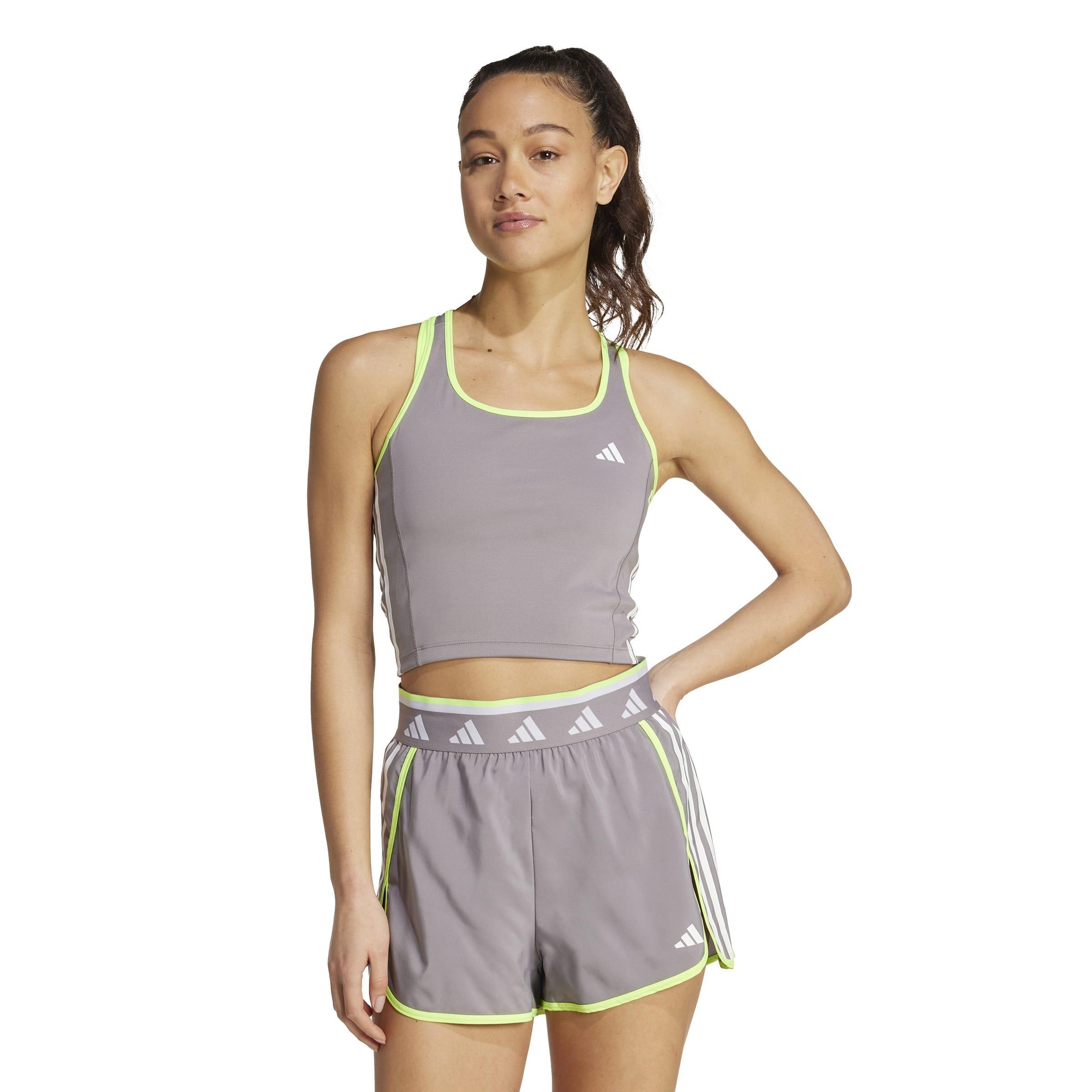 Taupe/Wht/Lemon - adidas - Women's Performance Gym Vest - 2