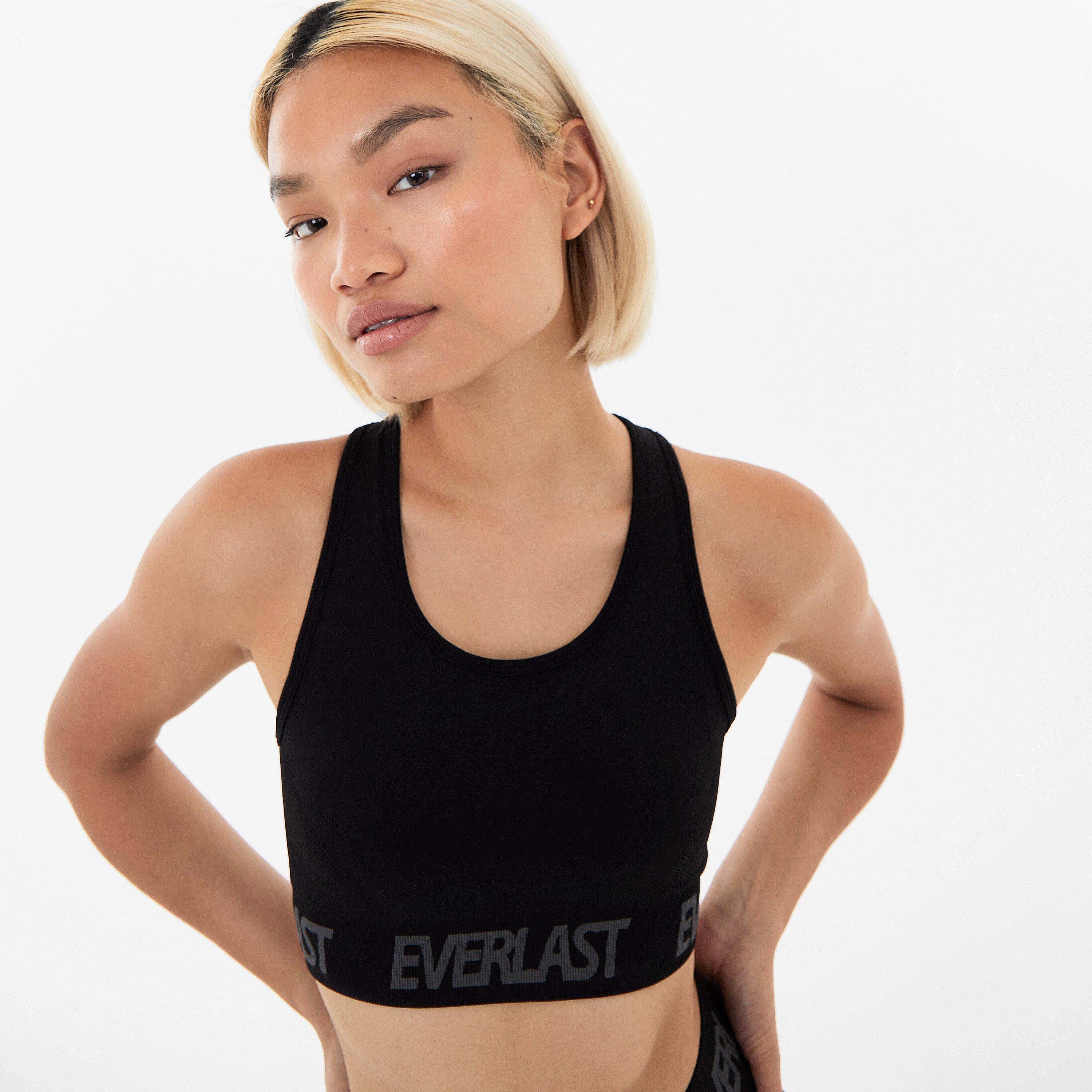 Black - Everlast - Seamless Logo Sports Bra Womens - 3