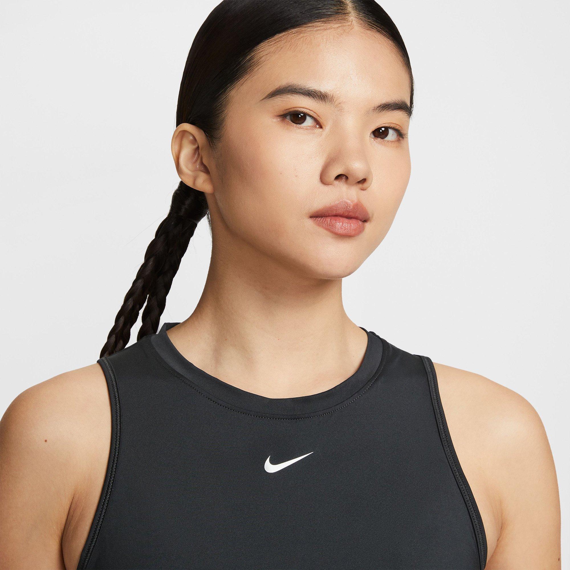 Black/White - Nike - One Classic Womens Dri-FIT Performance Tank Top - 3