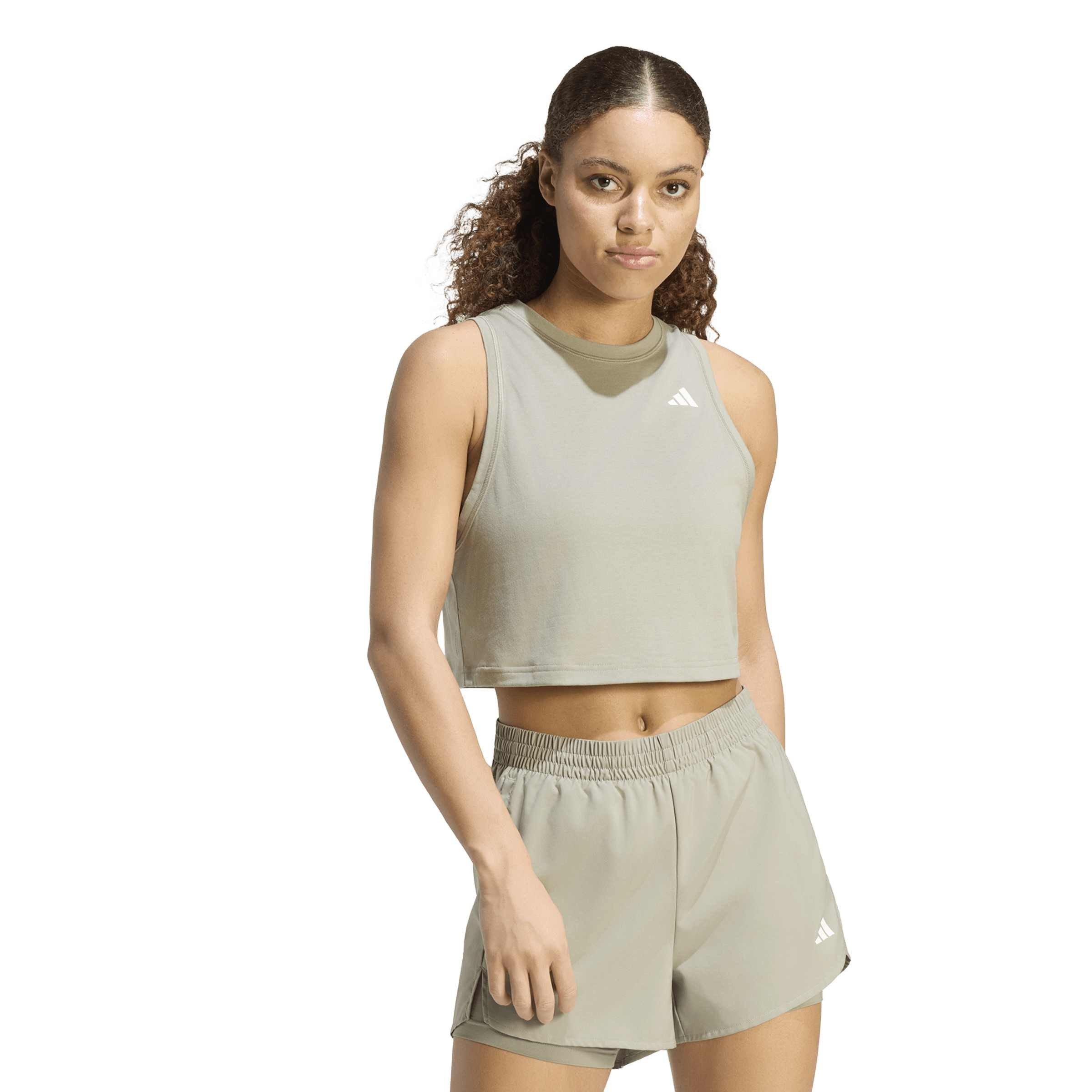 Silver Pebble - adidas - Tank Vest Top Womens - 2