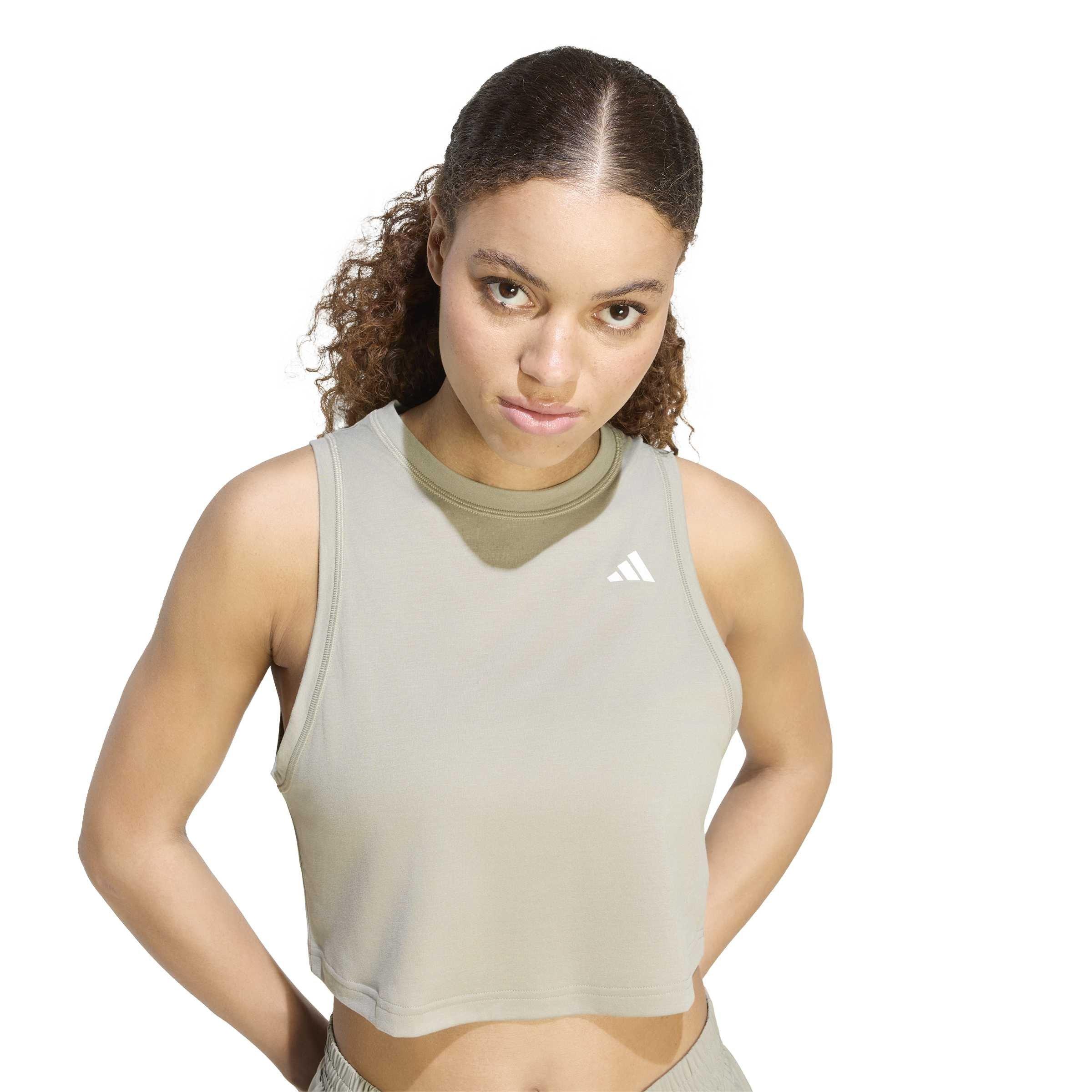 Silver Pebble - adidas - Tank Vest Top Womens - 4