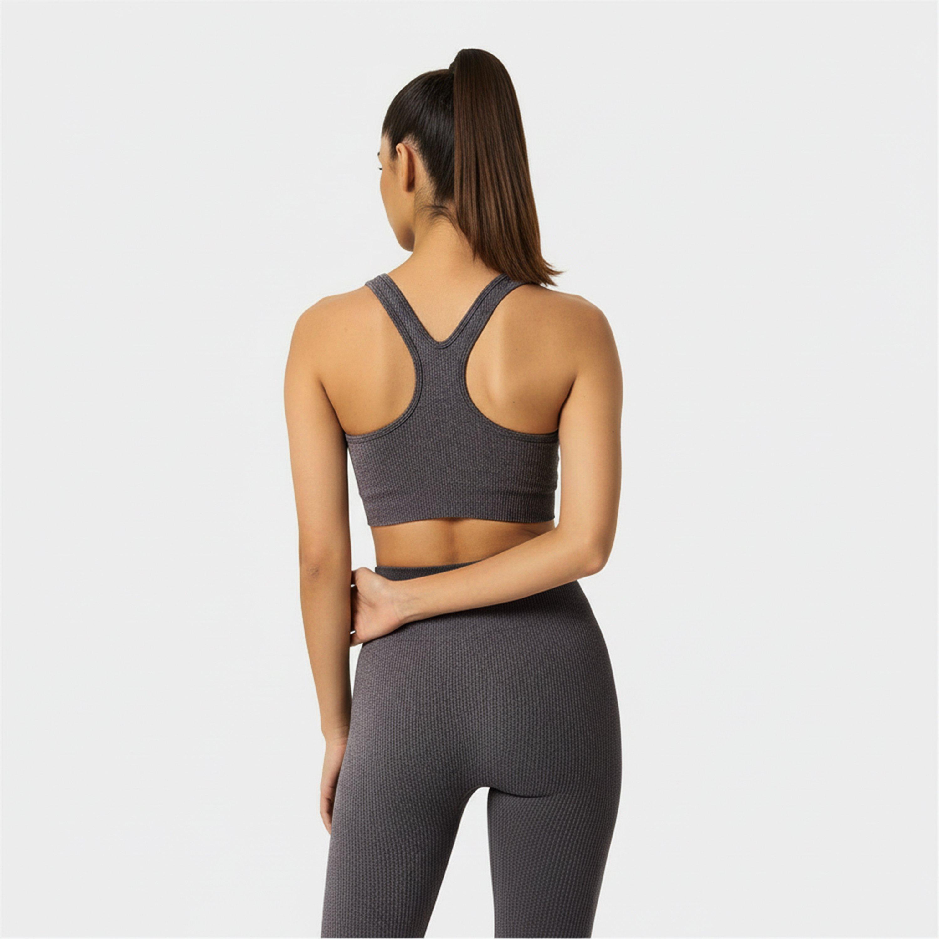 Espresso Marl - USA Pro - Pro Seamless Ribbed Bra Womens - 4