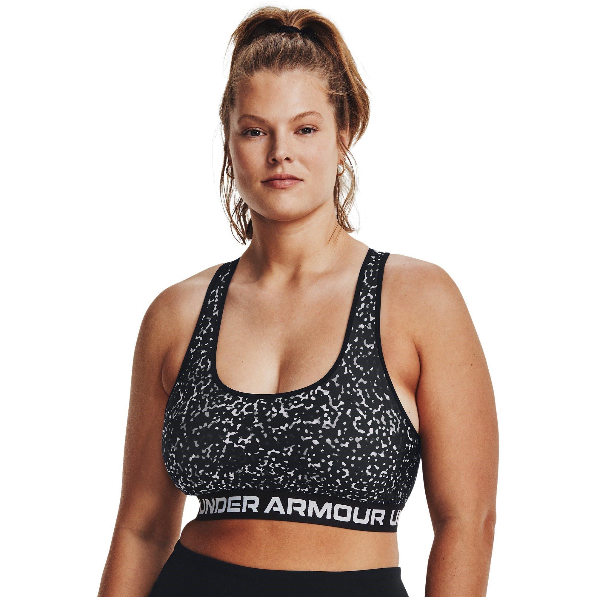 Black/White - Under Armour - Women's Medium Impact Sports Bra - 11