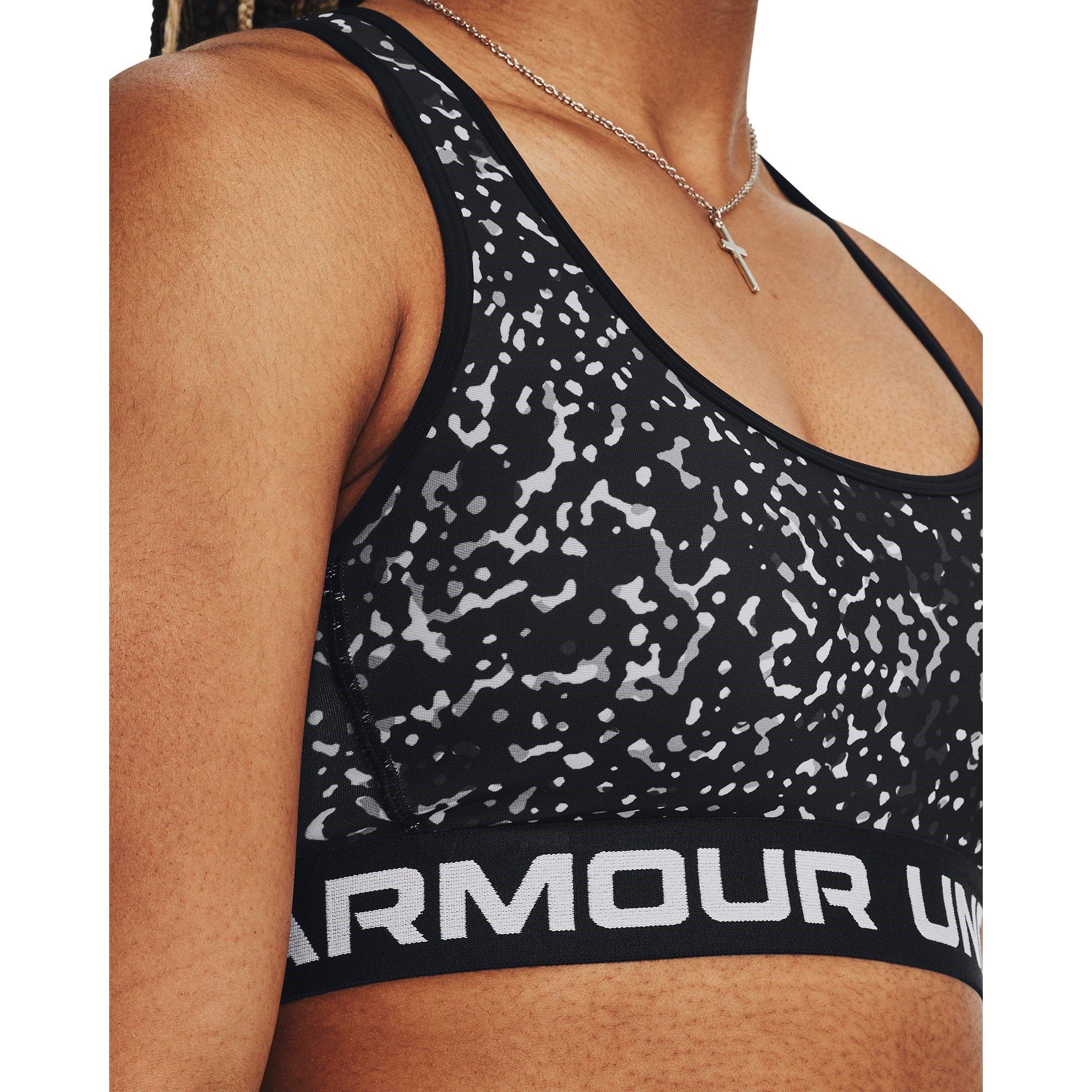 Black/White - Under Armour - Women's Medium Impact Sports Bra - 14