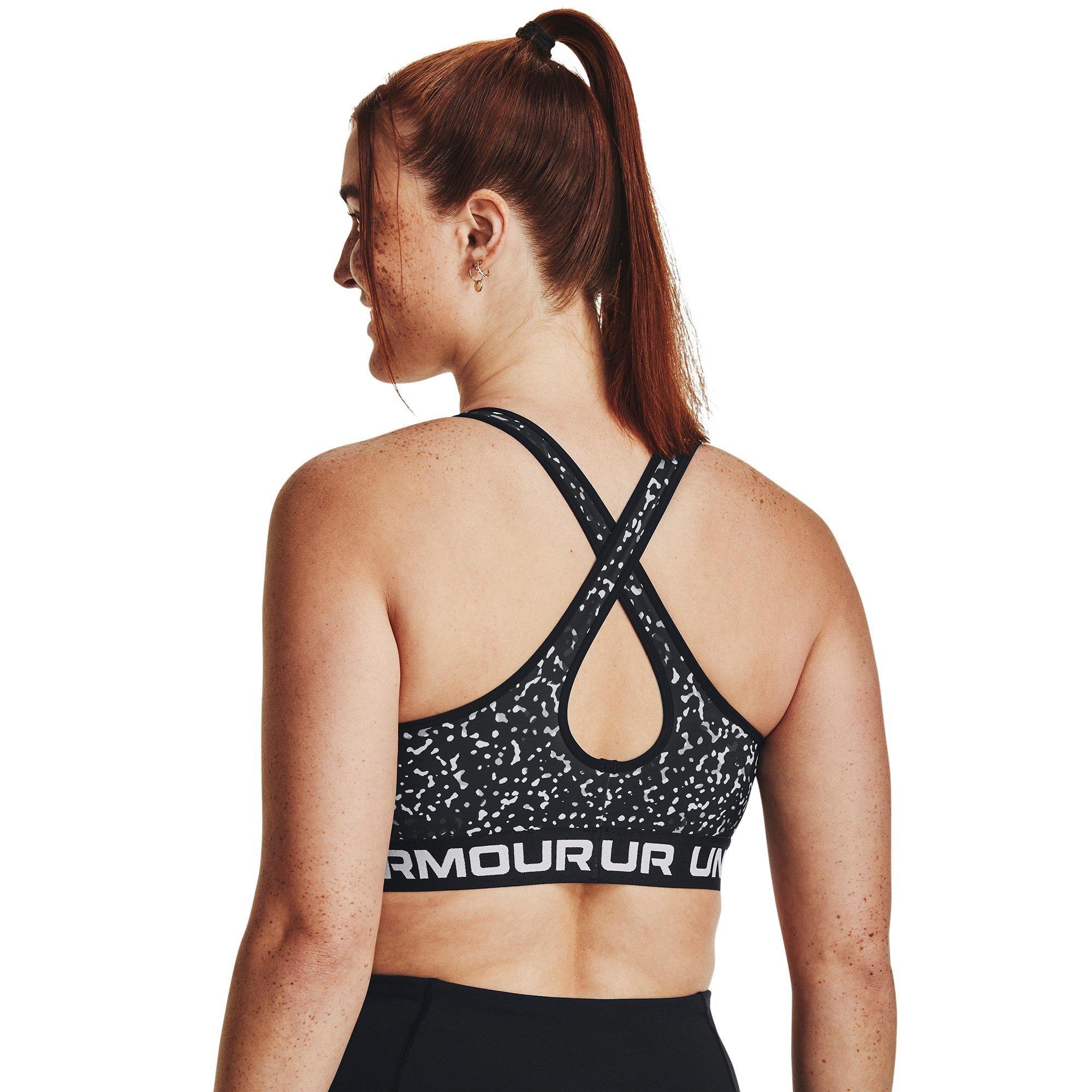 Black/White - Under Armour - Women's Medium Impact Sports Bra - 9