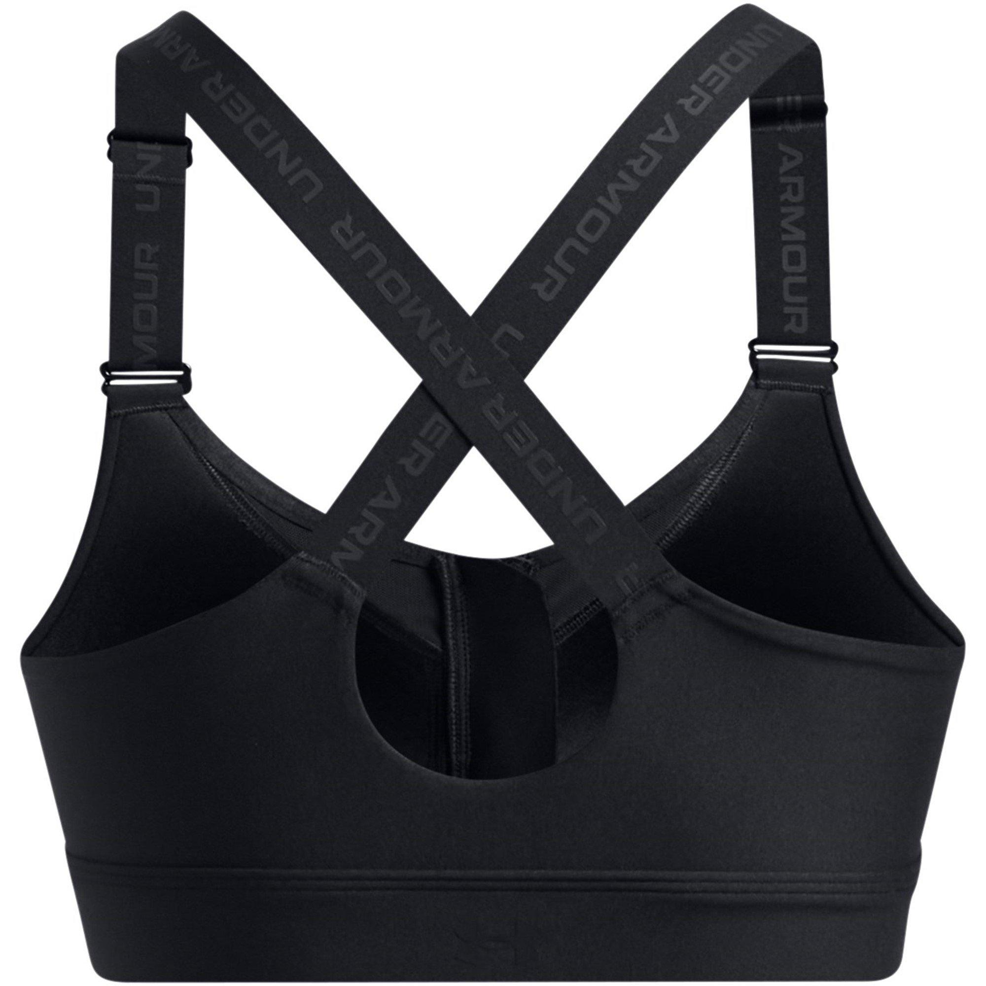 Black/Black - Under Armour - Women's Infinity Zipped High Impact Sports Bra - 2
