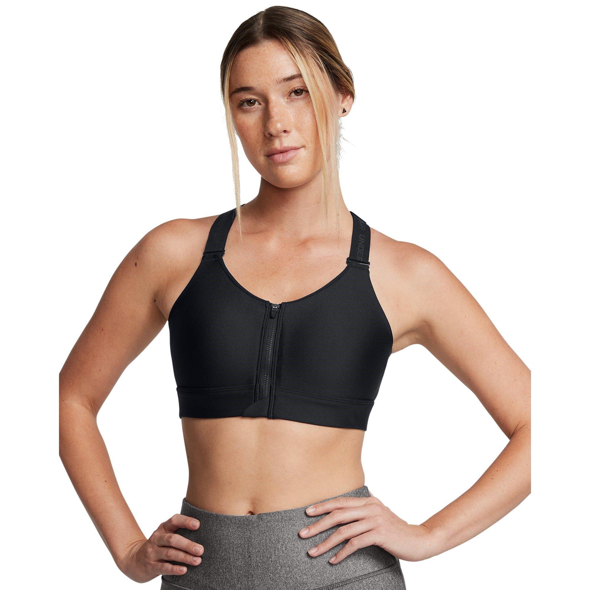 Black/Black - Under Armour - Women's Infinity Zipped High Impact Sports Bra - 3