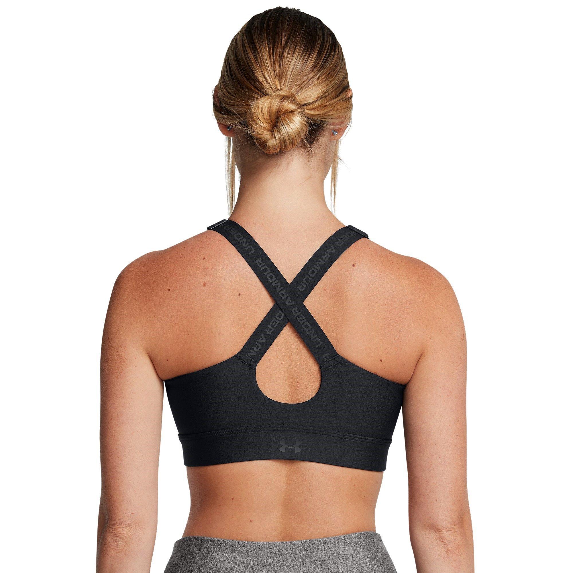 Black/Black - Under Armour - Women's Infinity Zipped High Impact Sports Bra - 4