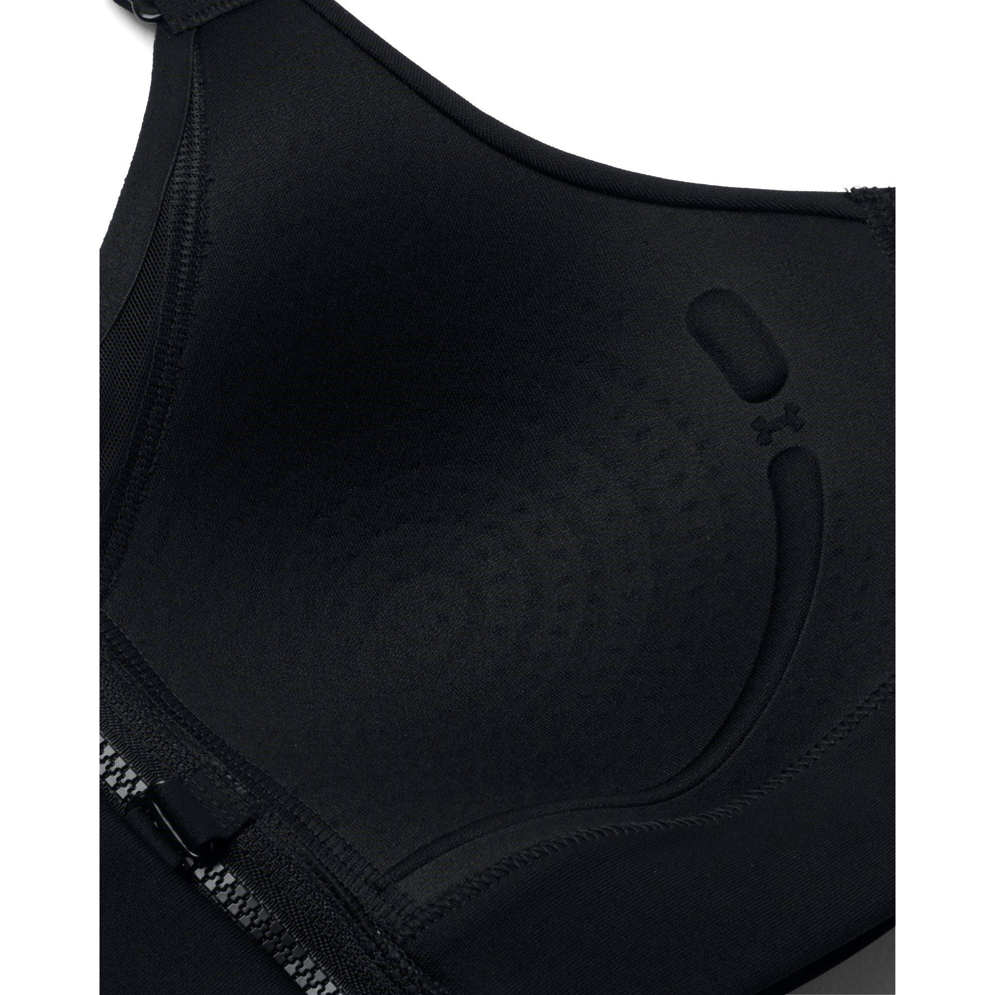 Black/Black - Under Armour - Women's Infinity Zipped High Impact Sports Bra - 8
