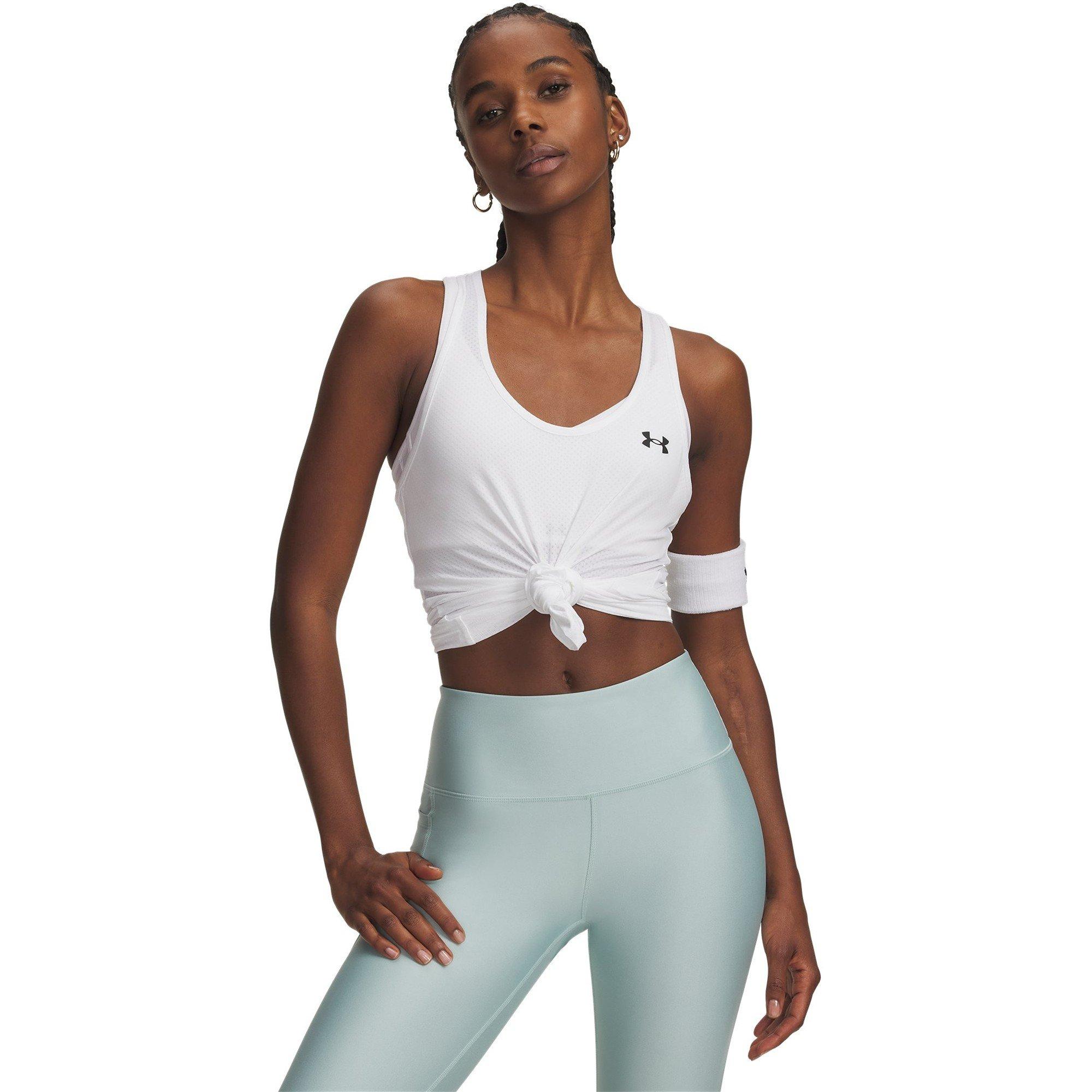 Under Armour Women's Tech™ Mesh Performance Gym Vest - White/Black - 8 (XS)