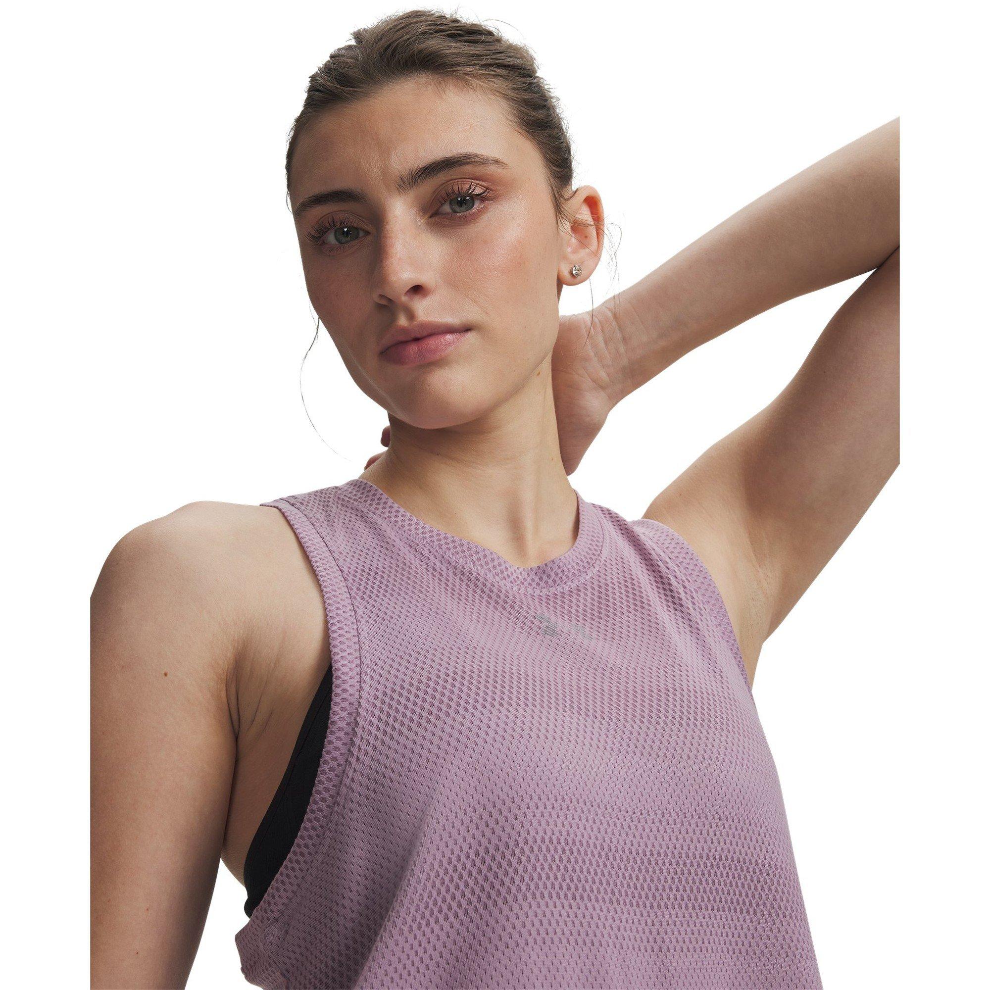 Mauve Pink - Under Armour - Womens Velociti Performance Gym Vest - 3