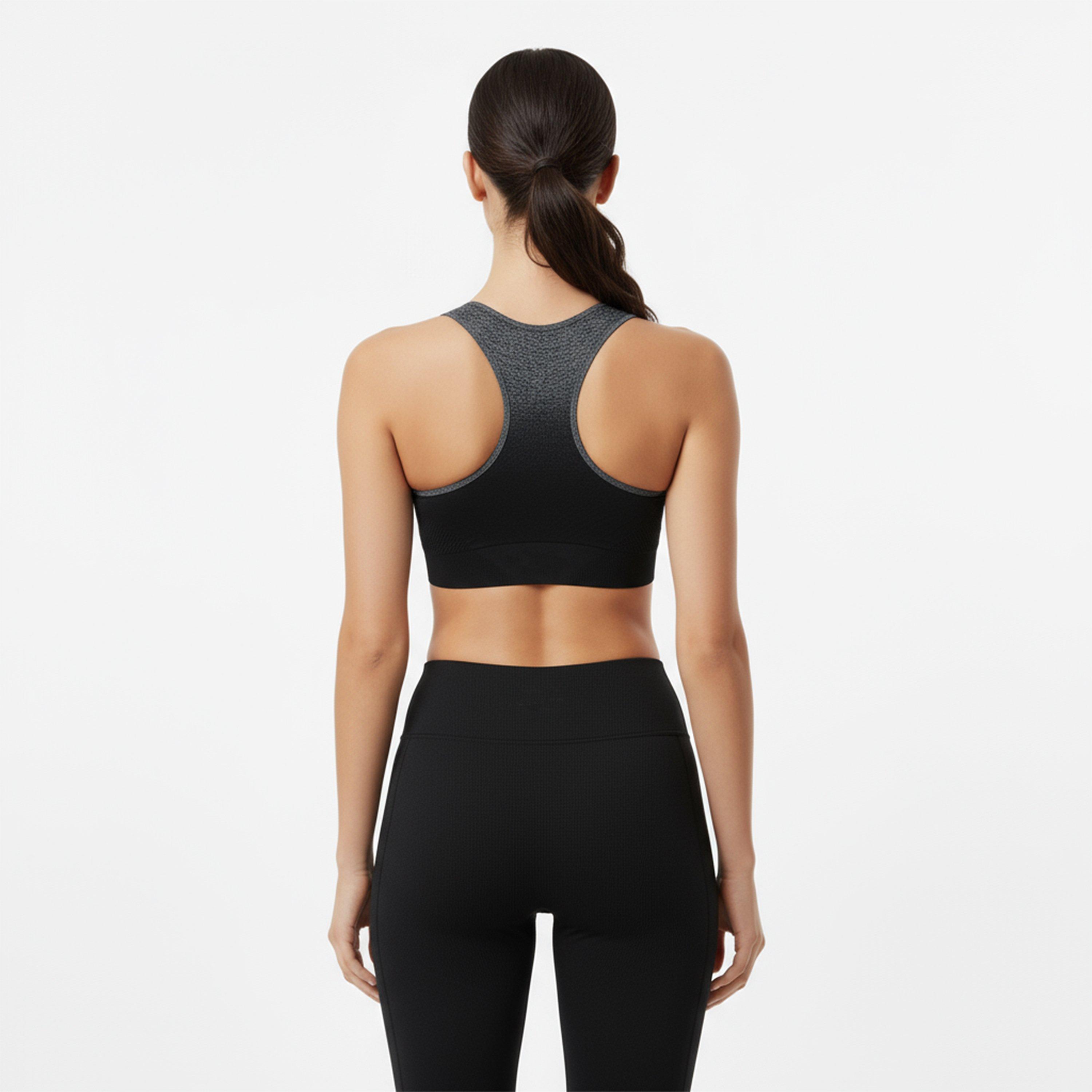 Black/Grey - USA Pro - Ombre Sports Bra - 4