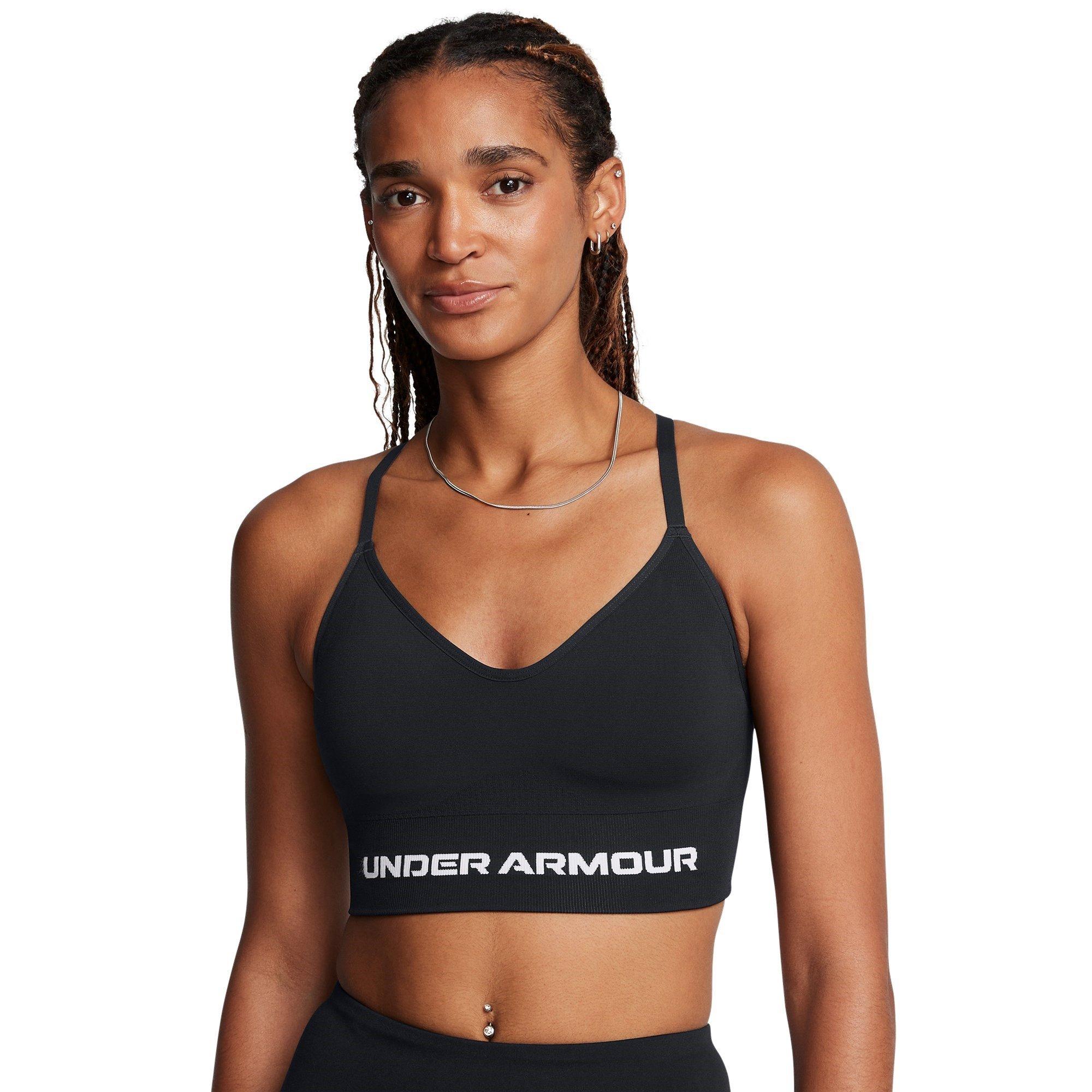 Black/White - Under Armour - Vanish Low Impact Sports Bra - 3