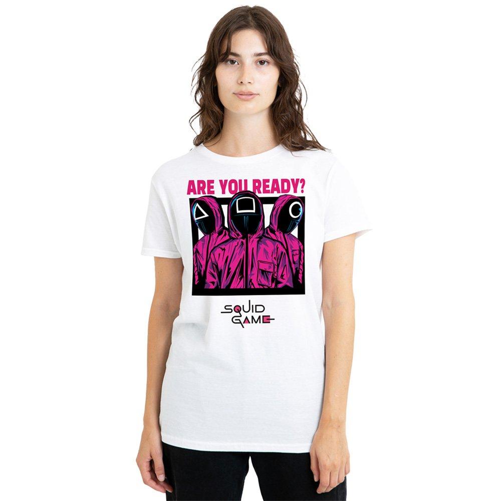 Squid Game Women's Guards Are You Ready Comic T Shi - White - XL