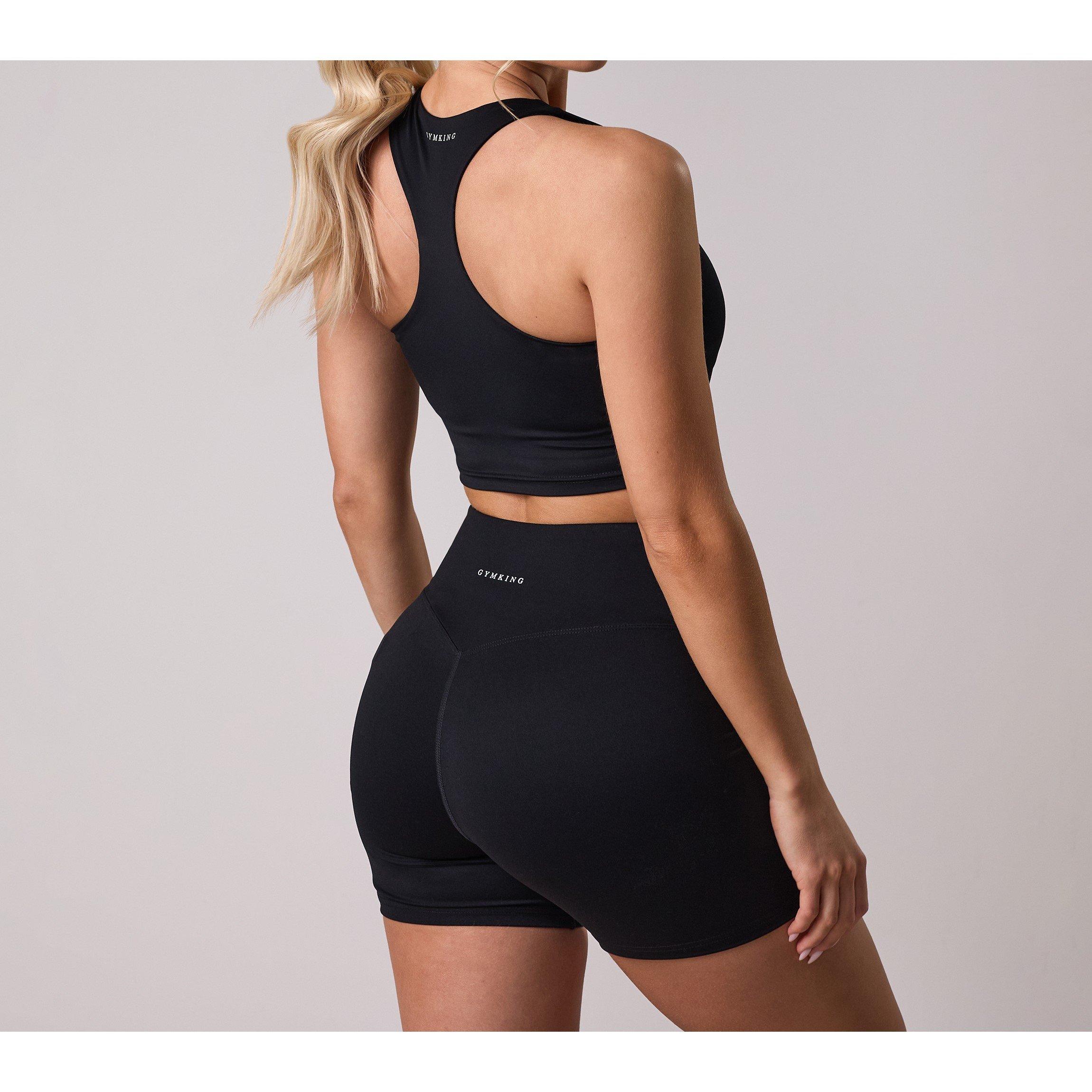 Black - Gym King - Womens V-Neck Performance Gym Vest - 2