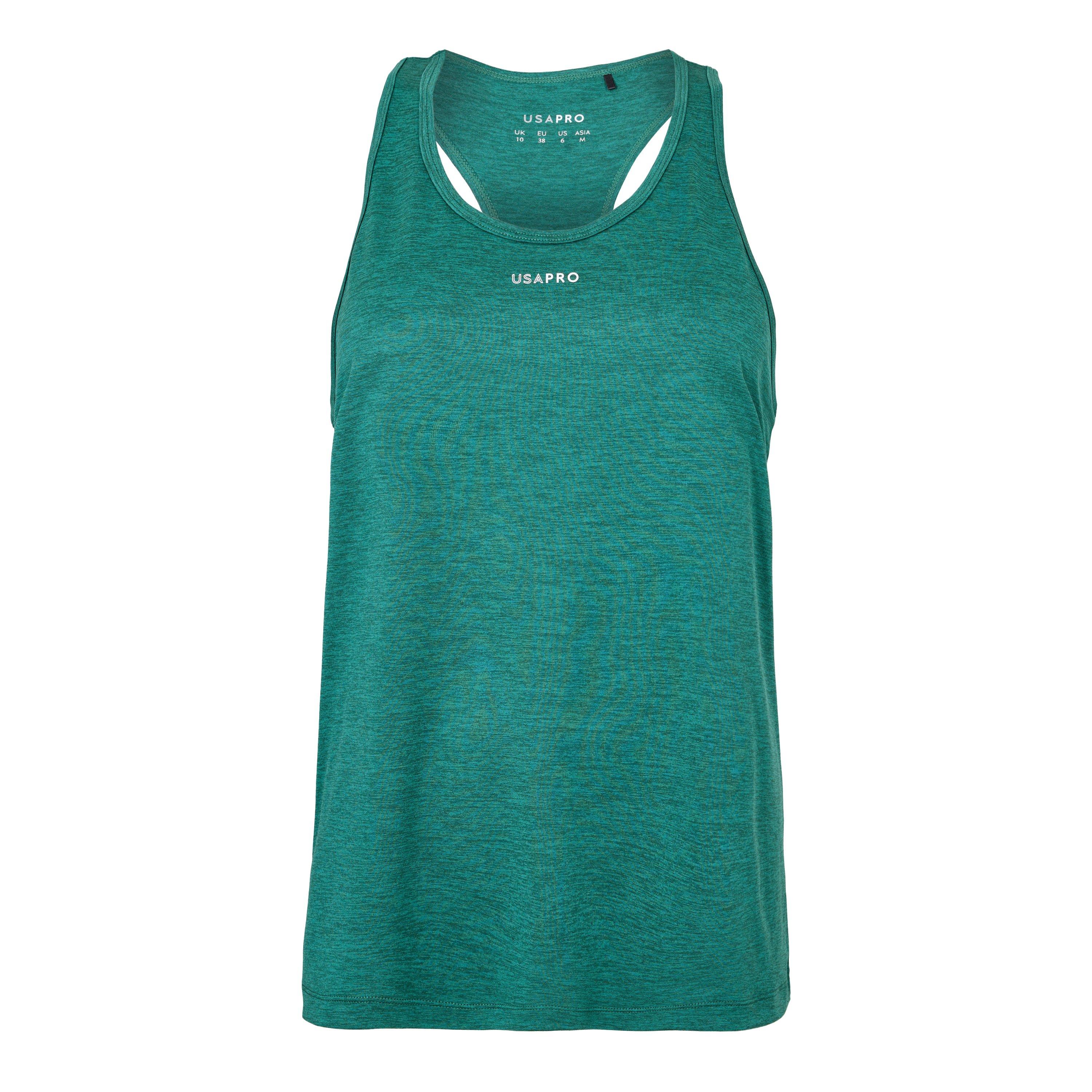 Usa Pro Women's Flex Tank - Forest Green - 14 (42)